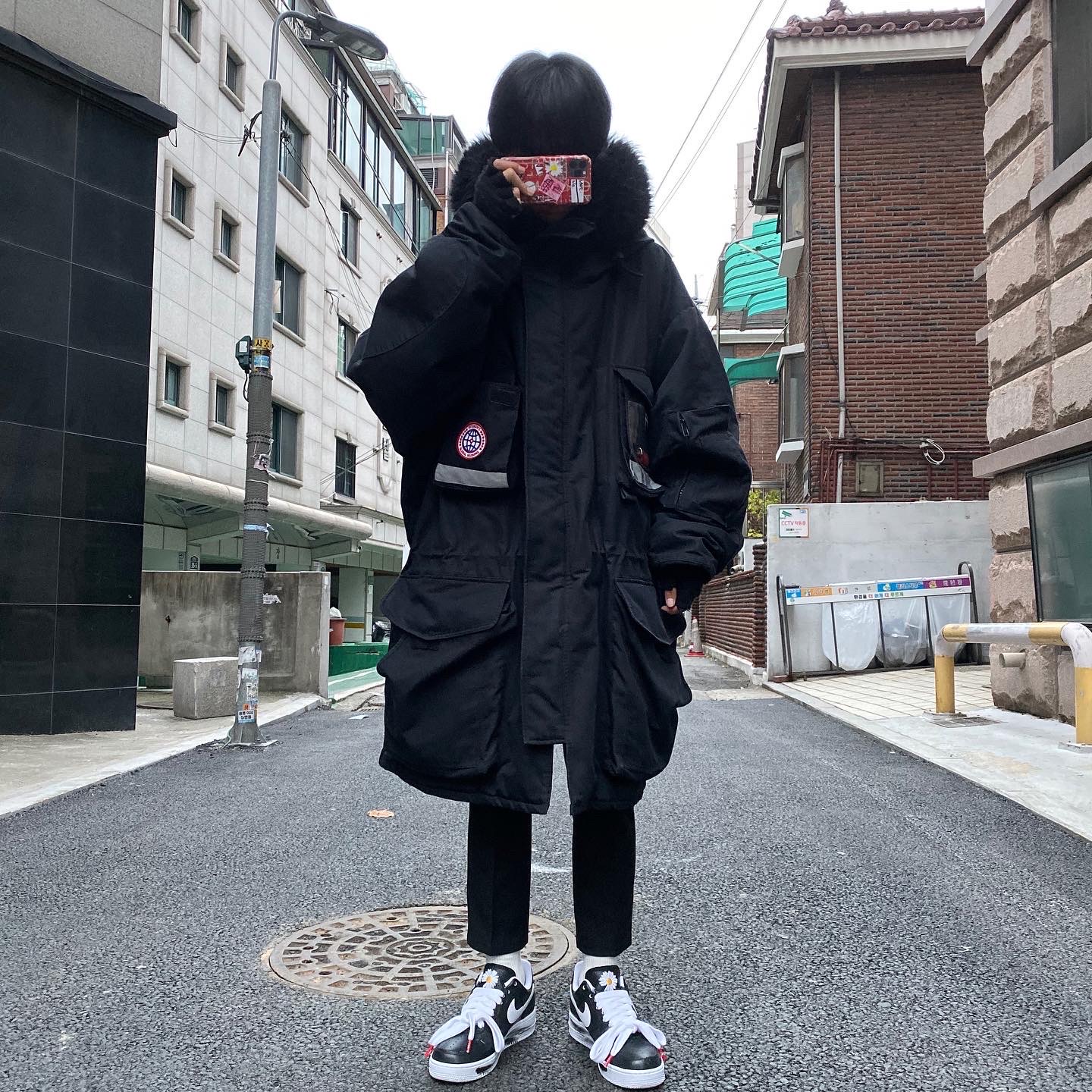 Nike x Peaceminusone Air Force 1 Low Para-Noise 착용 스타일 - 1