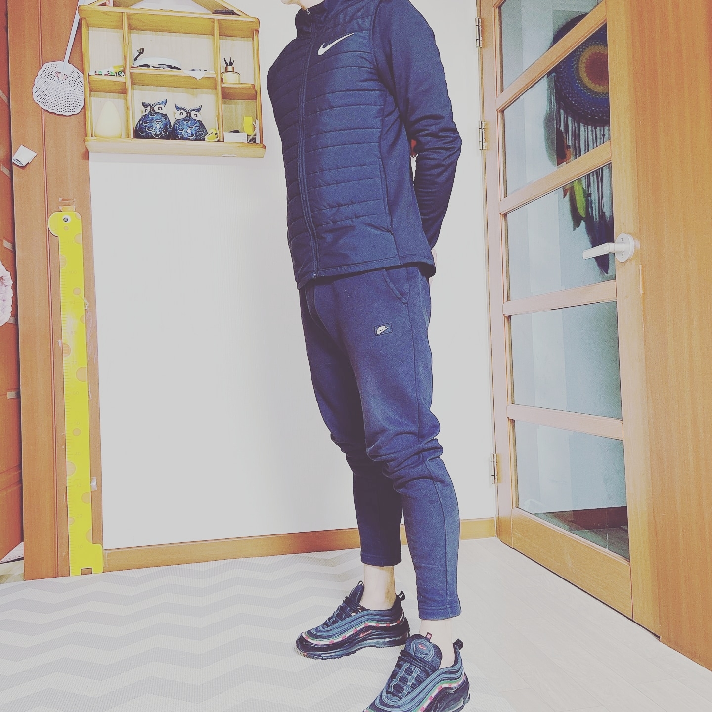 Nike x Undefeated Air Max 97 Black 착용 스타일