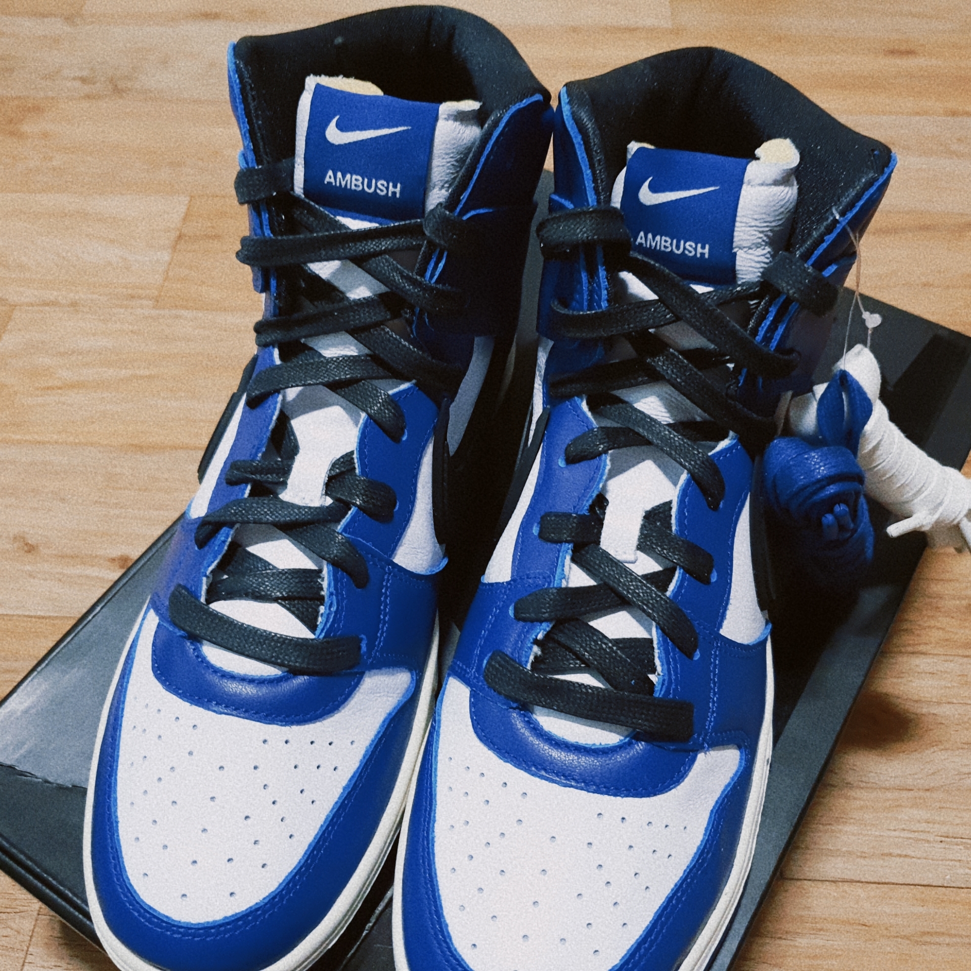 Nike x Ambush Dunk High Deep Royal Blue 착용 스타일 - 4