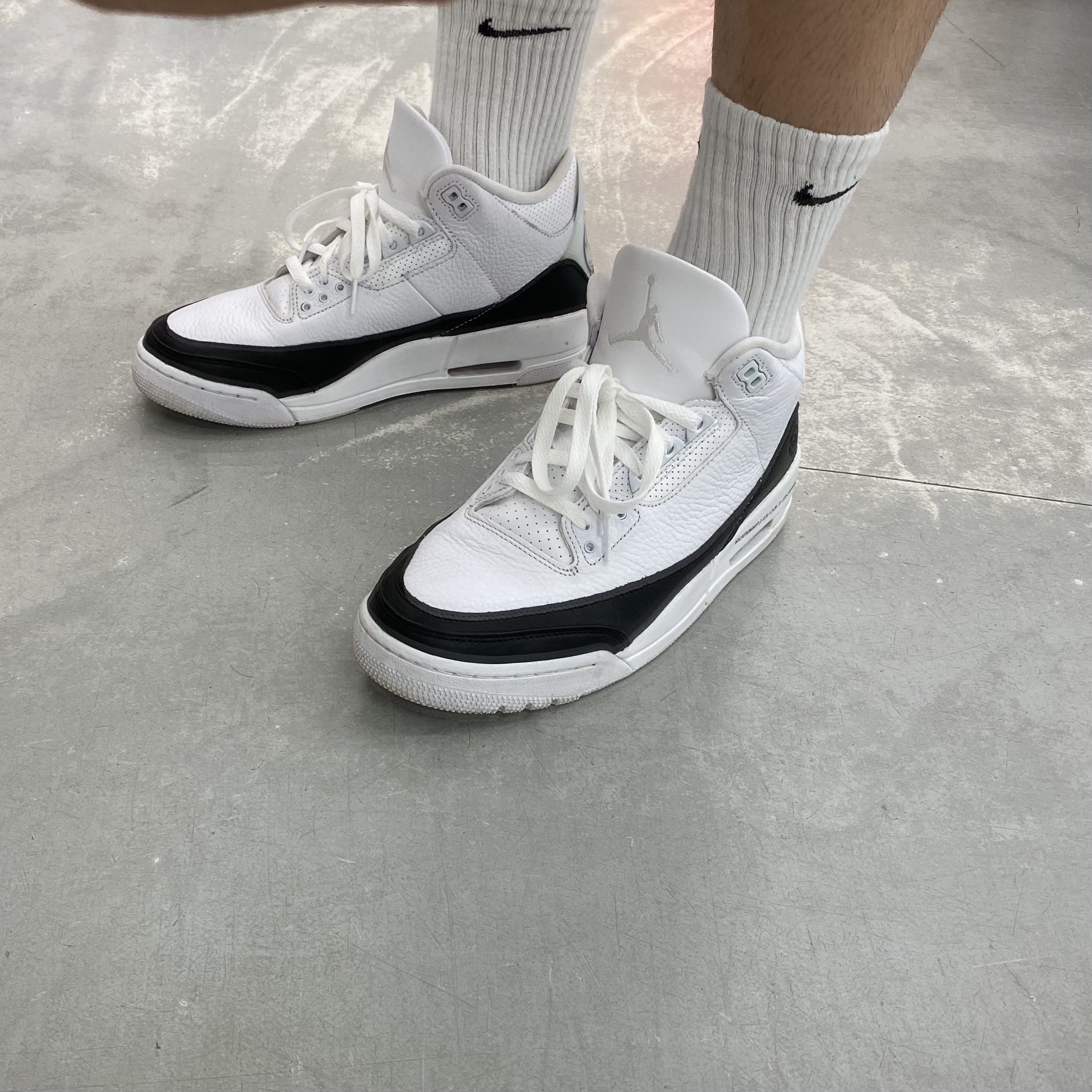Jordan 3 x Fragment Retro SP White Black 착용 스타일