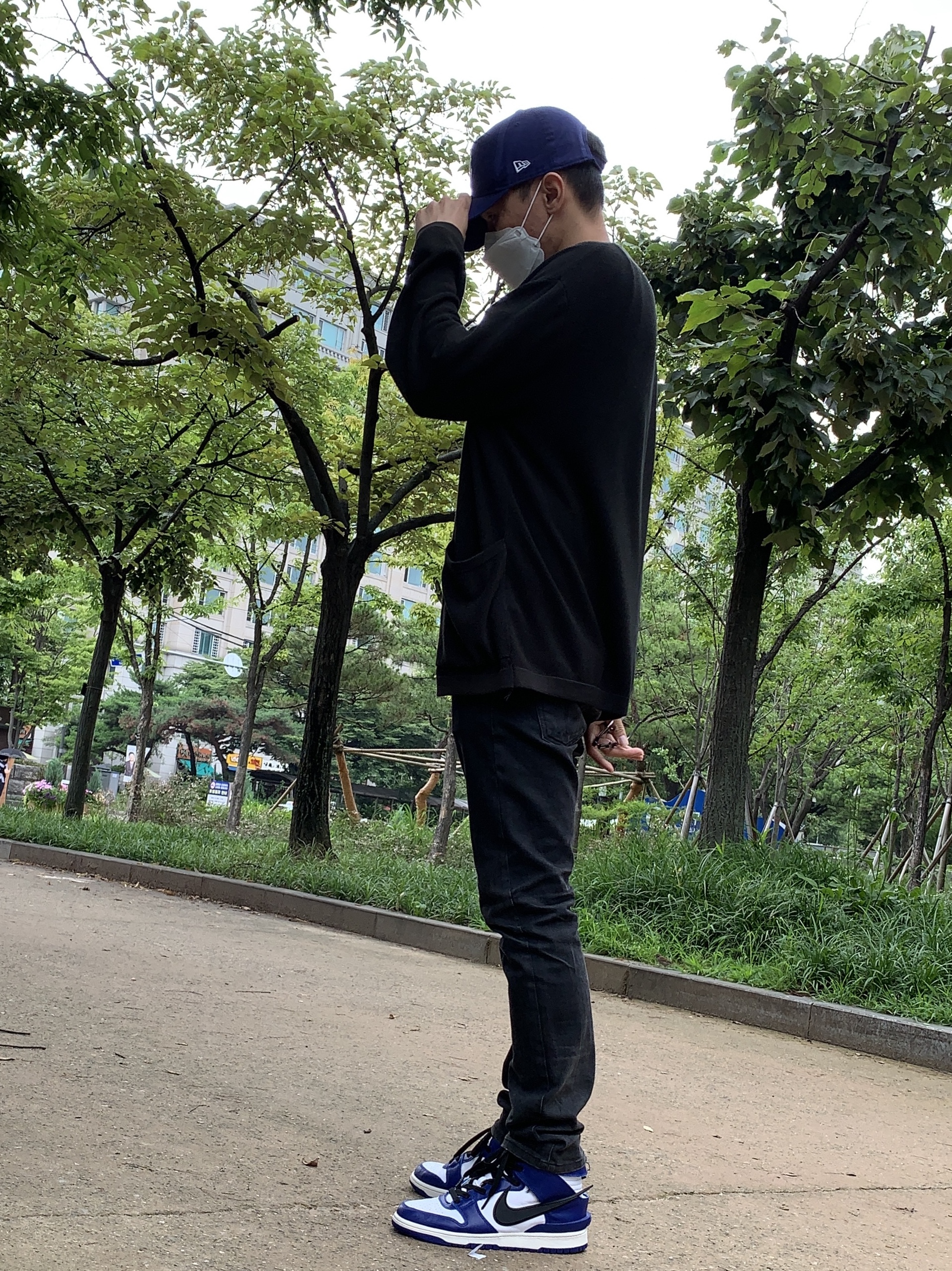 Nike x Ambush Dunk High Deep Royal Blue 착용 스타일