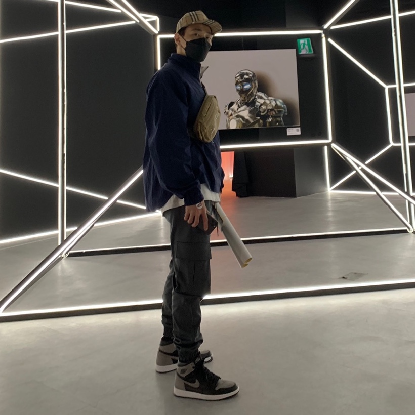 Jordan 1 Retro High OG Shadow 2018, Nike x Kim Jones Reversible Wind Breaker Navy - US/EU 착용 스타일