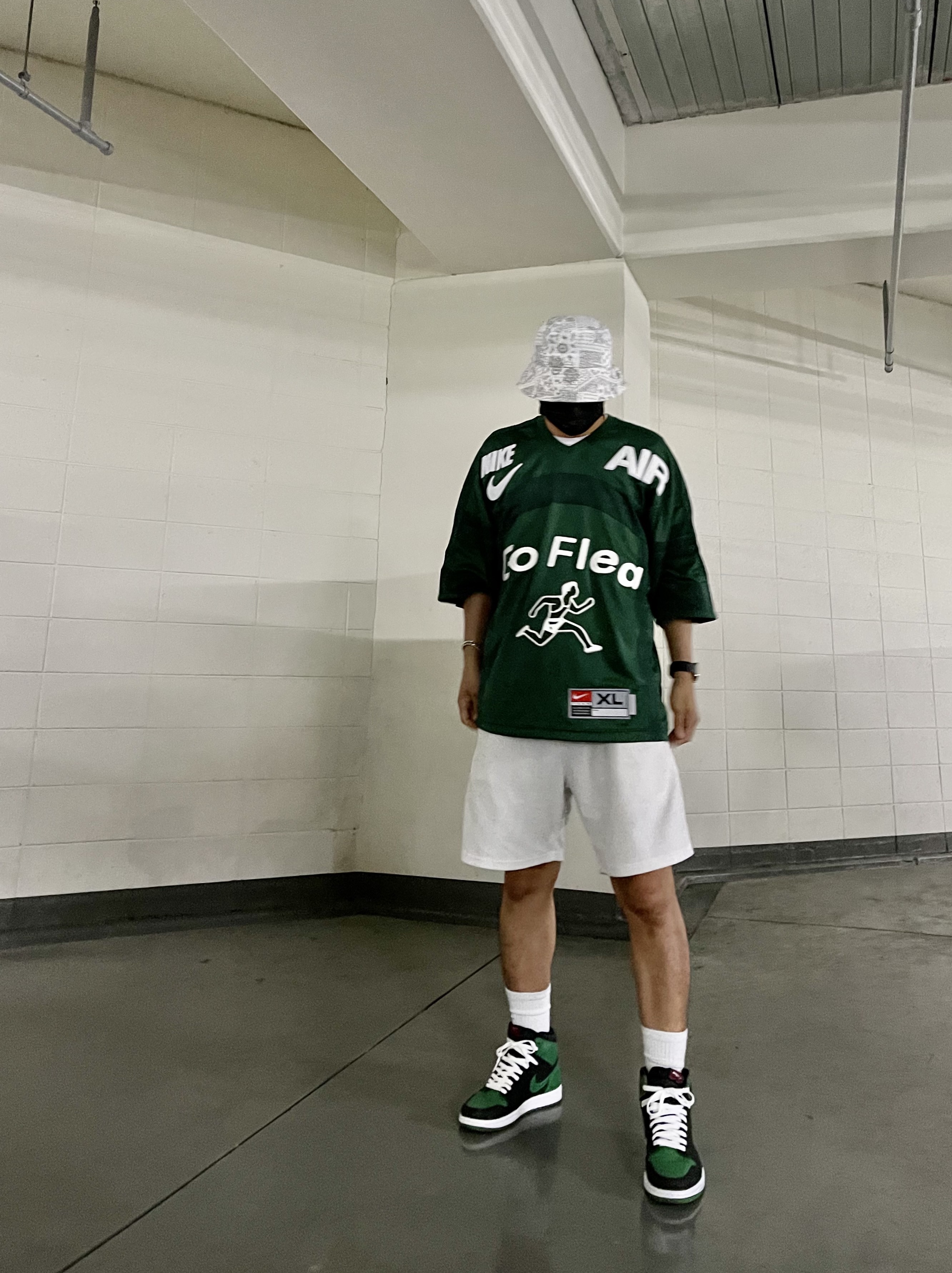 Nike x Cactus Plant Flea Market S/S Jersey Green - Asia, Jordan 1 Retro High OG Pine Green Black 착용 스타일 - 2
