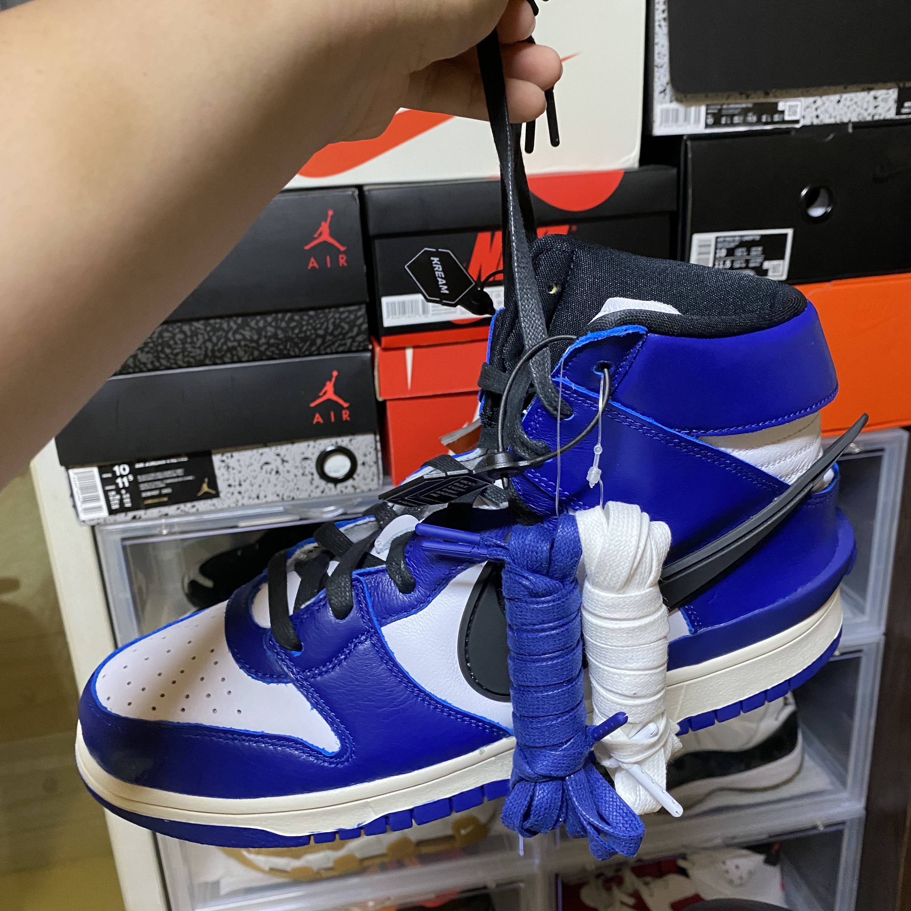 Nike x Ambush Dunk High Deep Royal Blue 착용 스타일 - 3