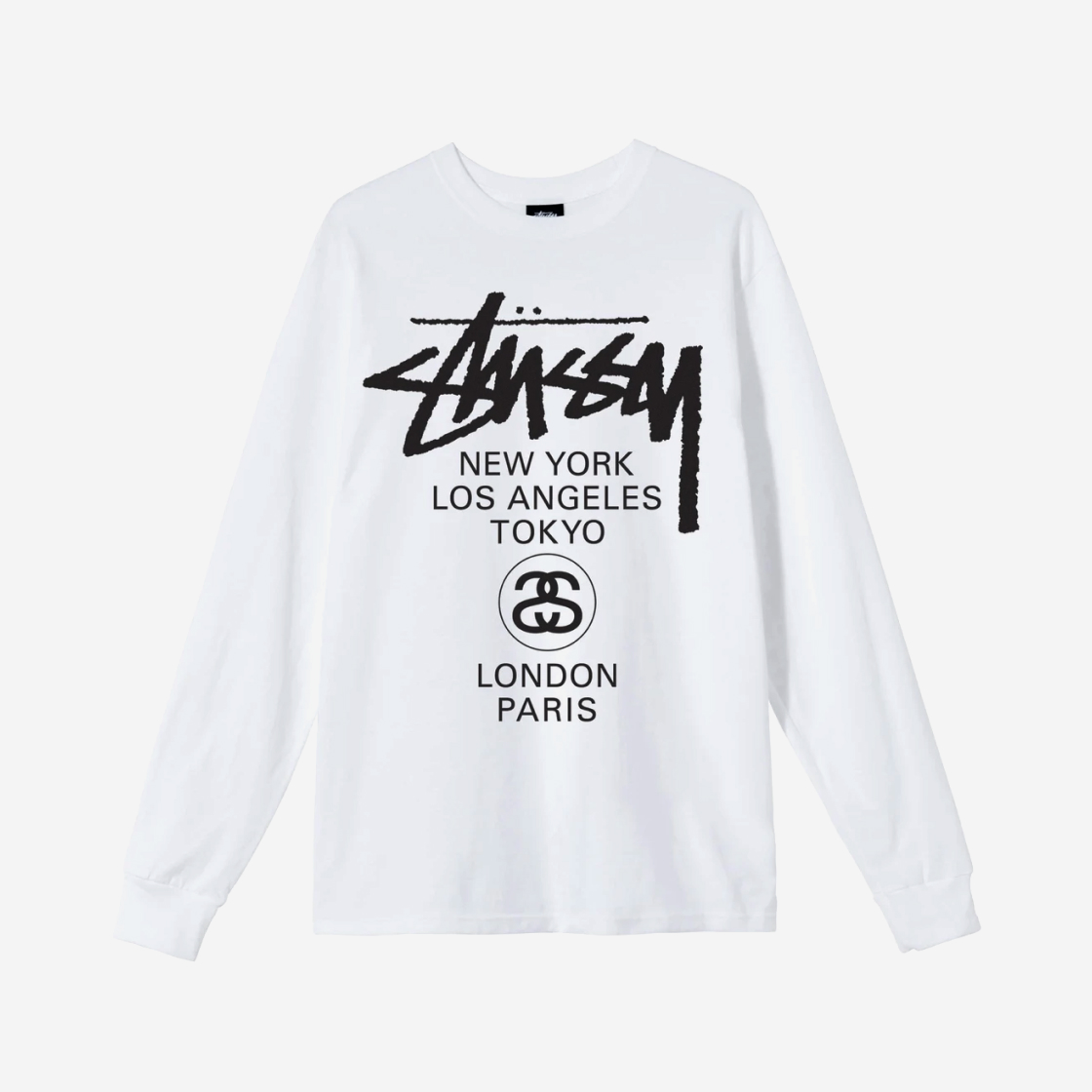 스투시 스탁 서울 롱슬리브 티셔츠 화이트 2023 | Stussy | KREAM