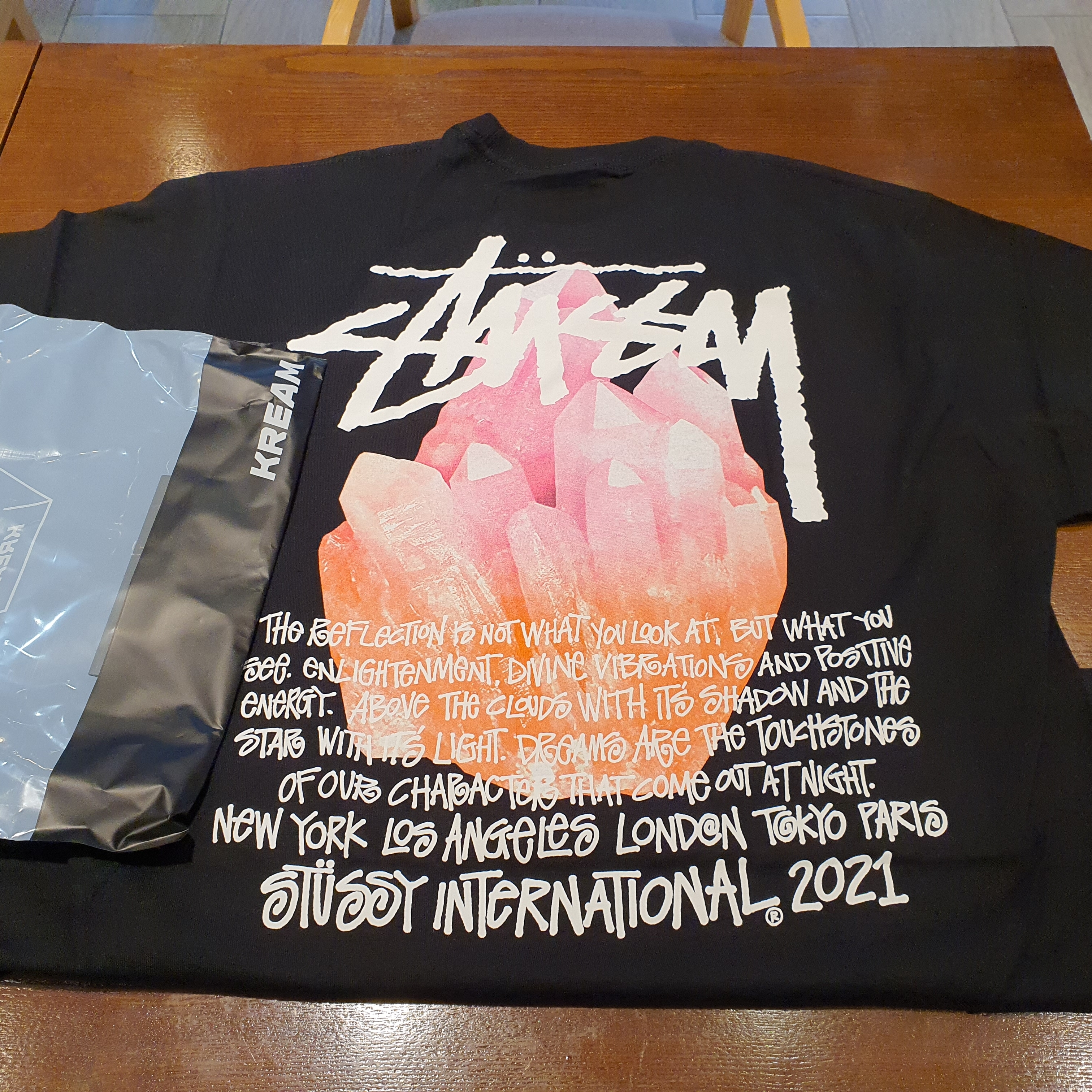 Stussy Reflection T-Shirt Black 착용 스타일