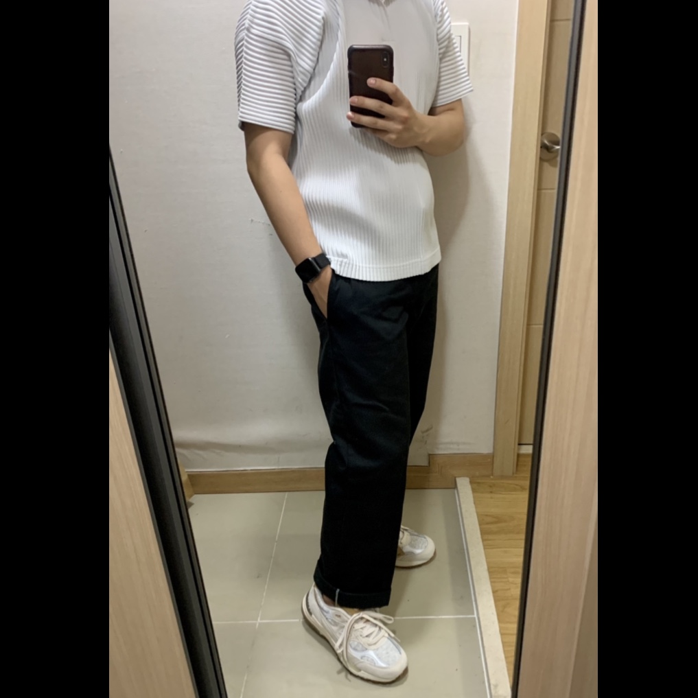 (W) New Balance 992 Made in USA Raw Silk 착용 스타일 - 2
