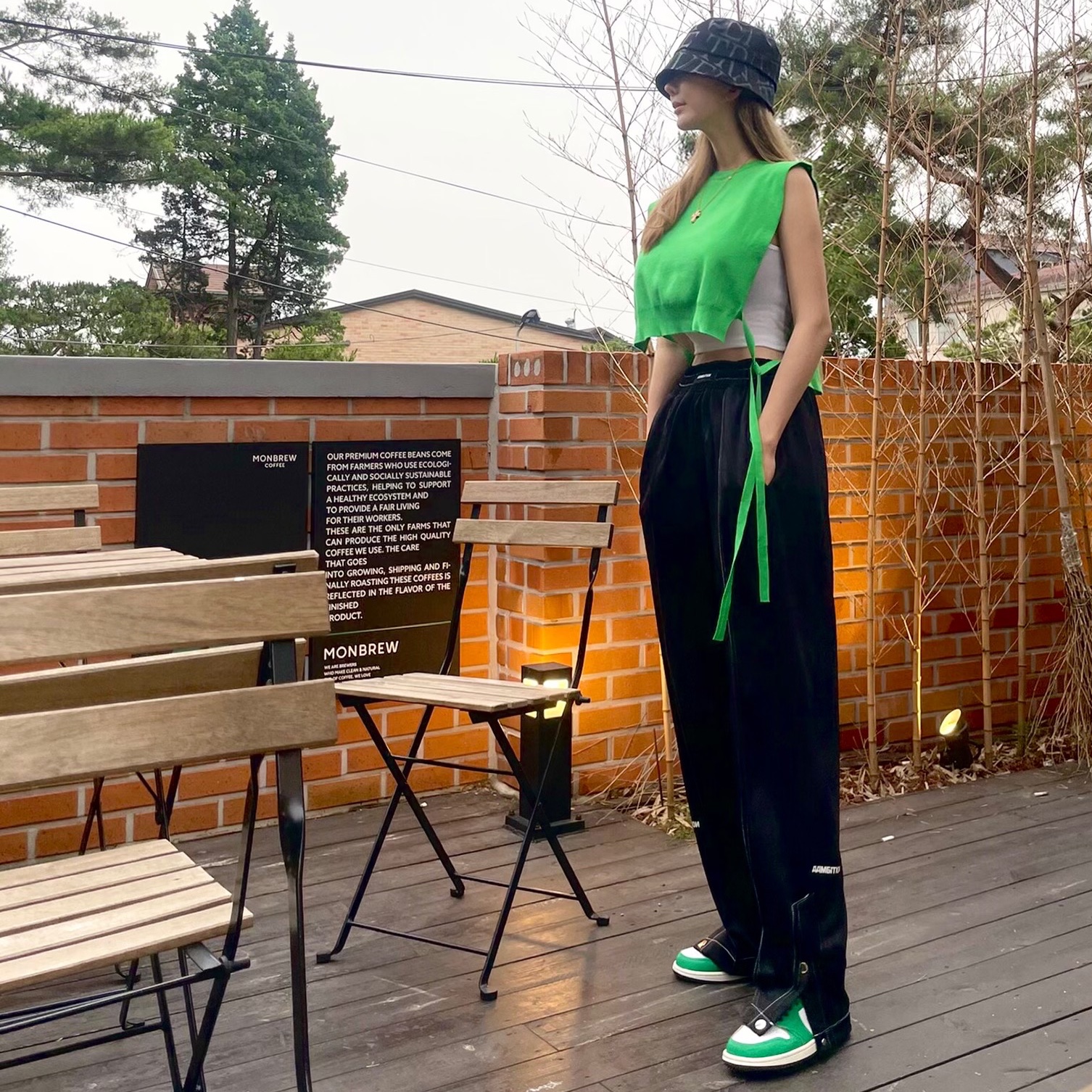 (W) Jordan 1 Retro High OG Lucky Green 착용 스타일