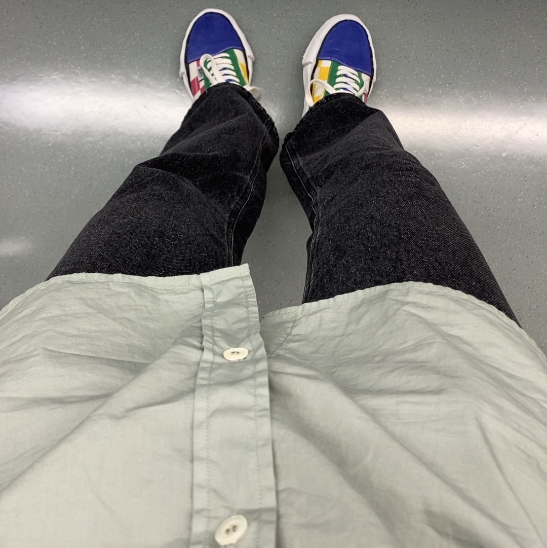 Maison Mihara Yasuhiro OG Sole Big Gingham Low-Cut Sneakers Multi 착용 스타일