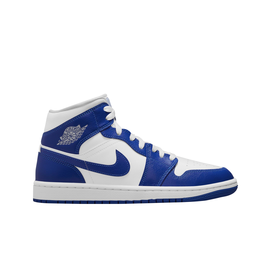 (W) 조던 1 미드 화이트 하이퍼 로얄((W) Jordan 1 Mid White Hyper Royal)