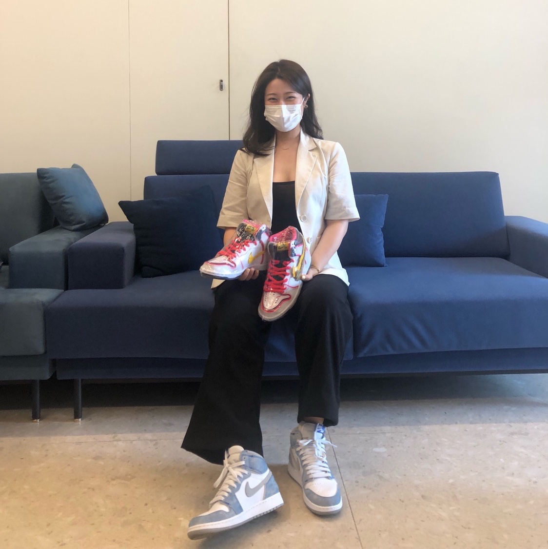 (GS) Jordan 1 Retro High OG Hyper Royal 착용 스타일