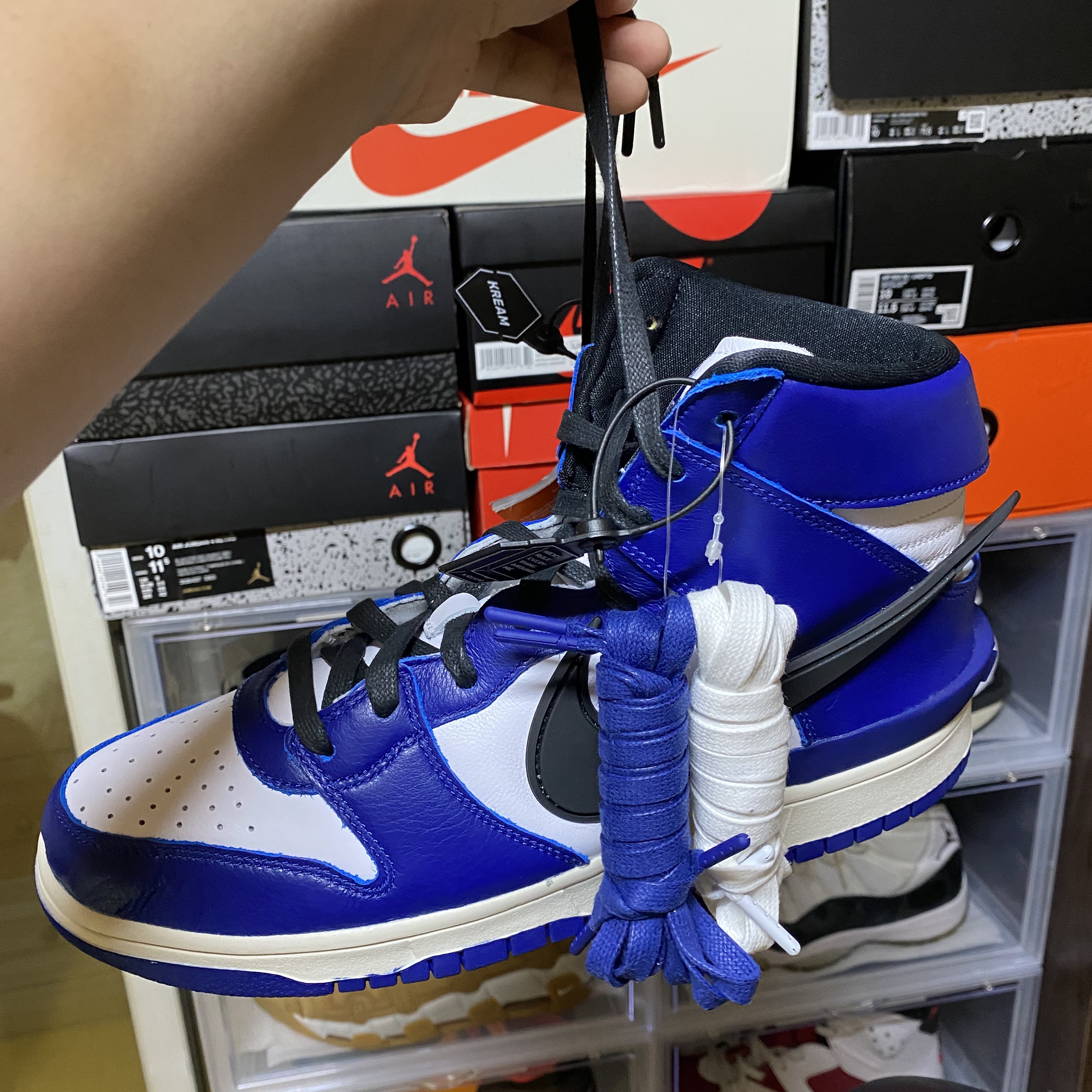 Nike x Ambush Dunk High Deep Royal Blue 착용 스타일 - 1