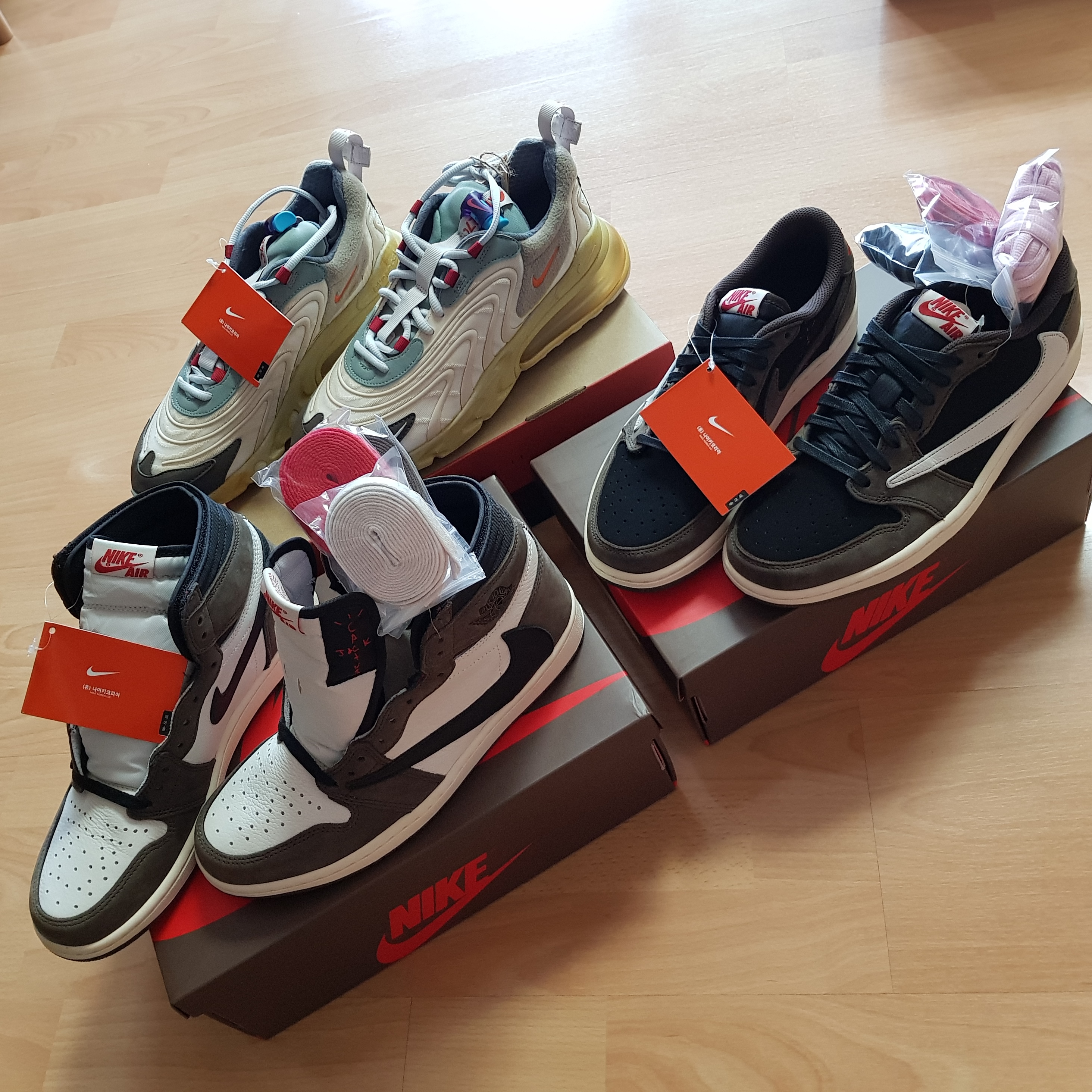 Jordan 1 x Travis Scott Retro High OG SP Mocha, Jordan 1 x Travis Scott Retro Low OG SP Mocha 착용 스타일
