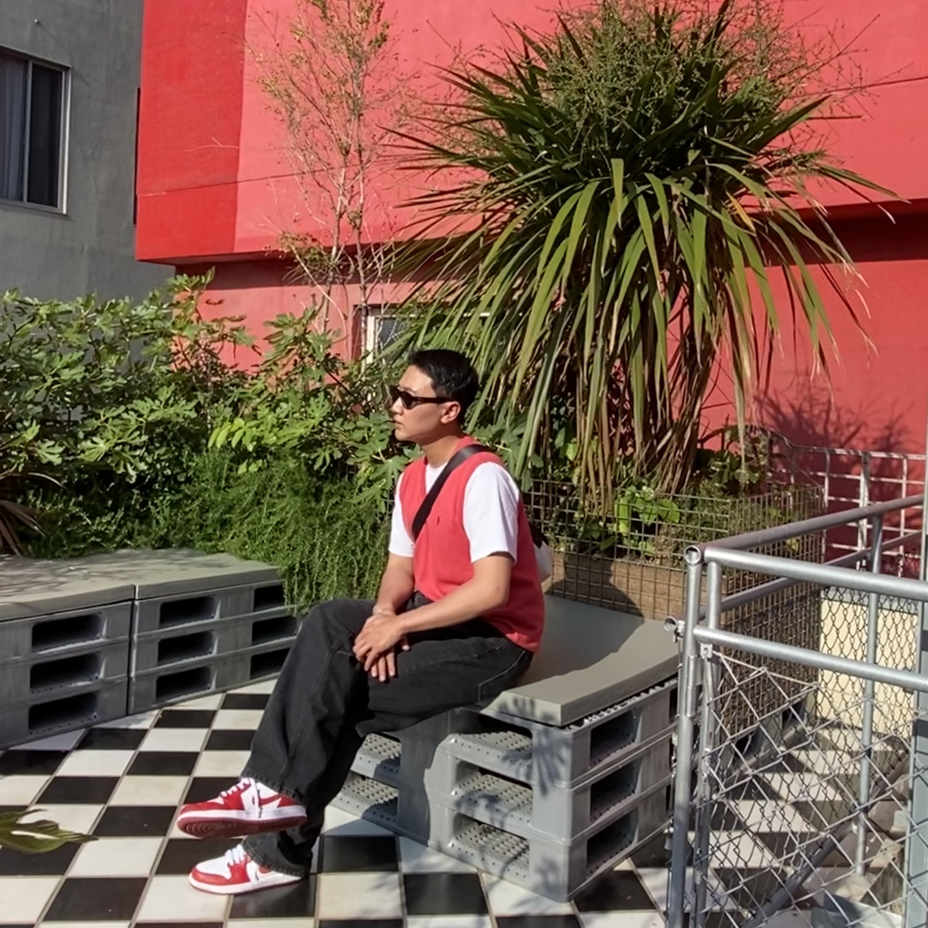 Jordan 1 Low Gym Red White 착용 스타일