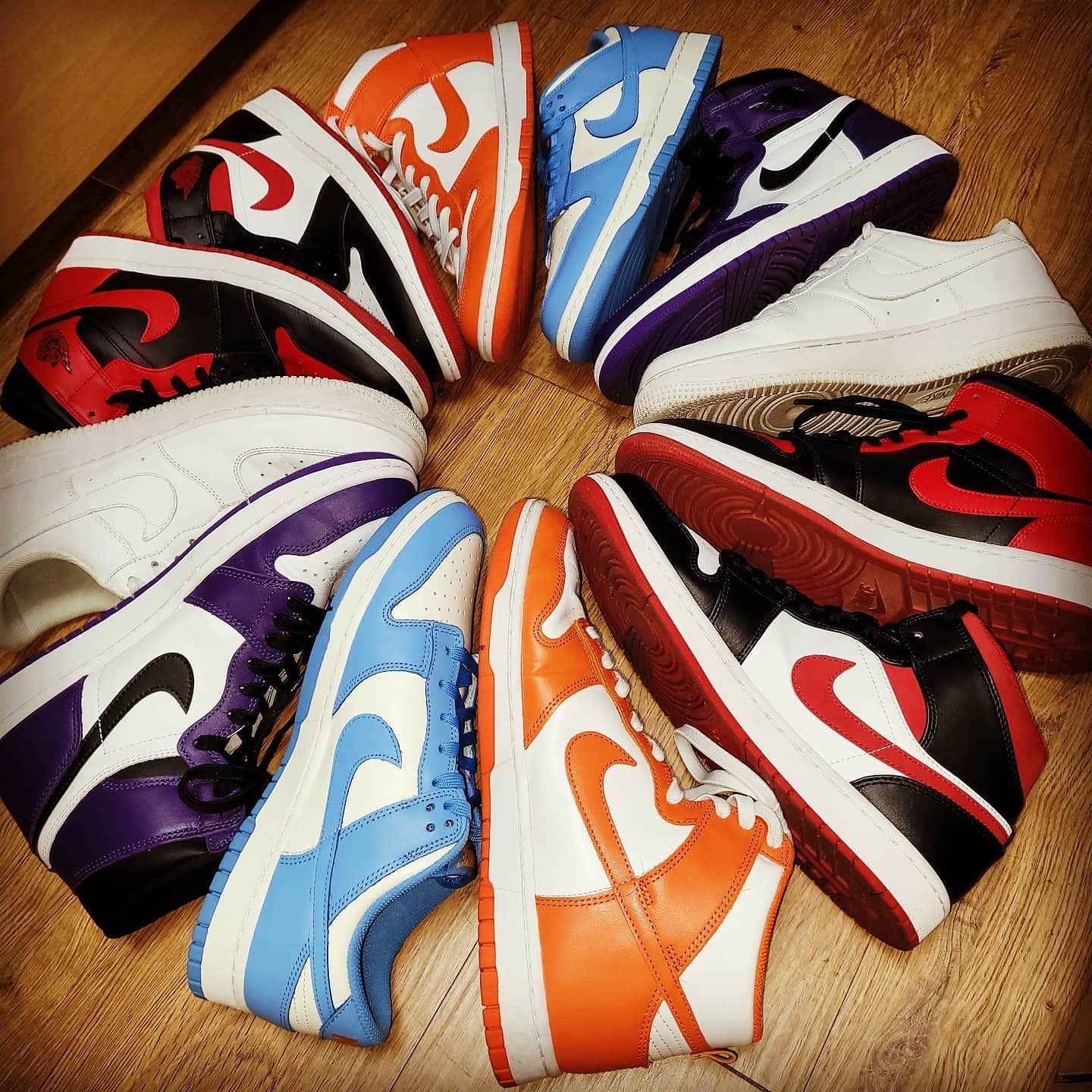 (W) Nike Dunk Low Coast, Nike Dunk High Retro Orange Blaze 착용 스타일