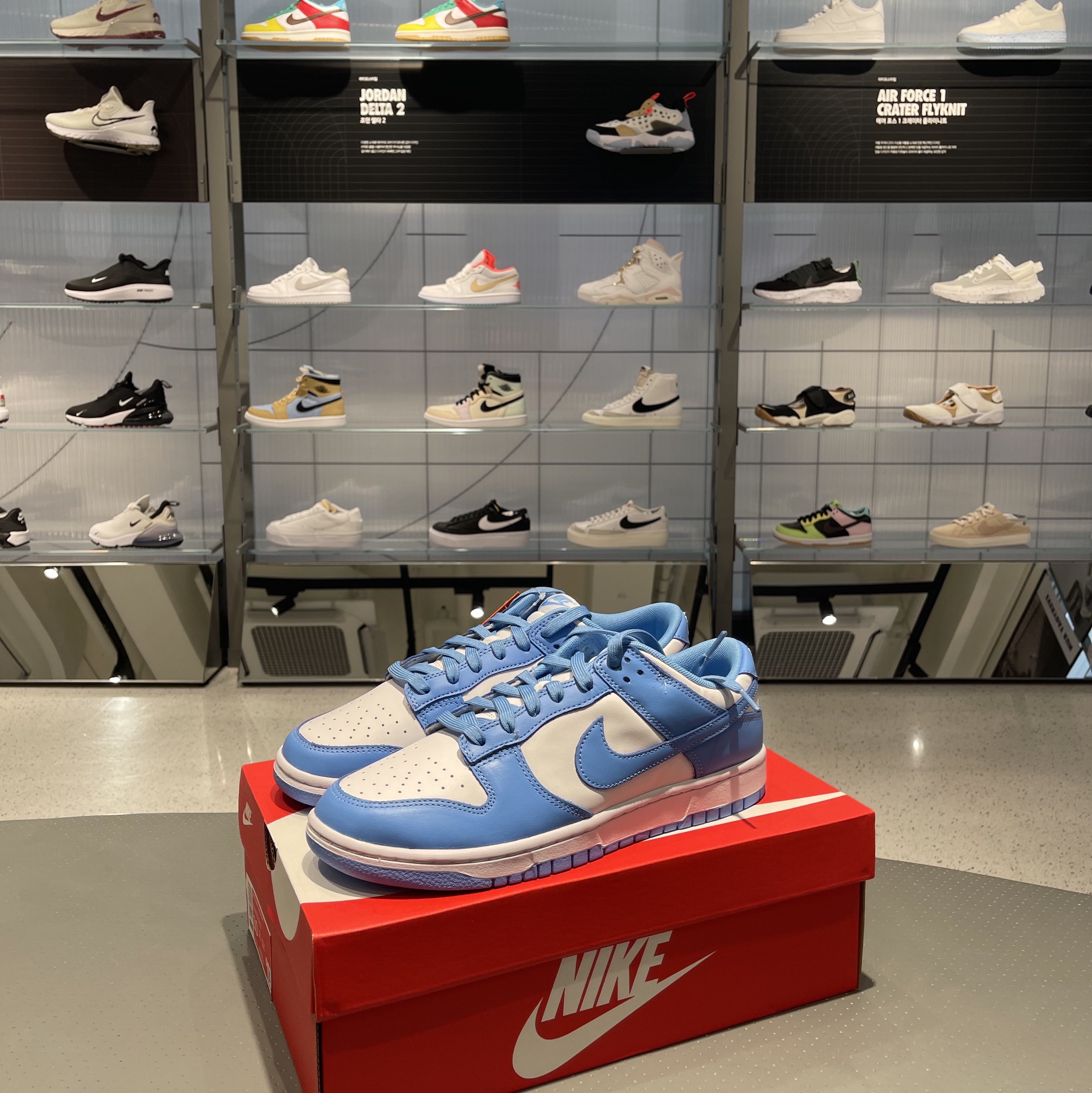 Nike Dunk Low Retro University Blue, (W) Nike Dunk Low Coast 착용 스타일 - 2
