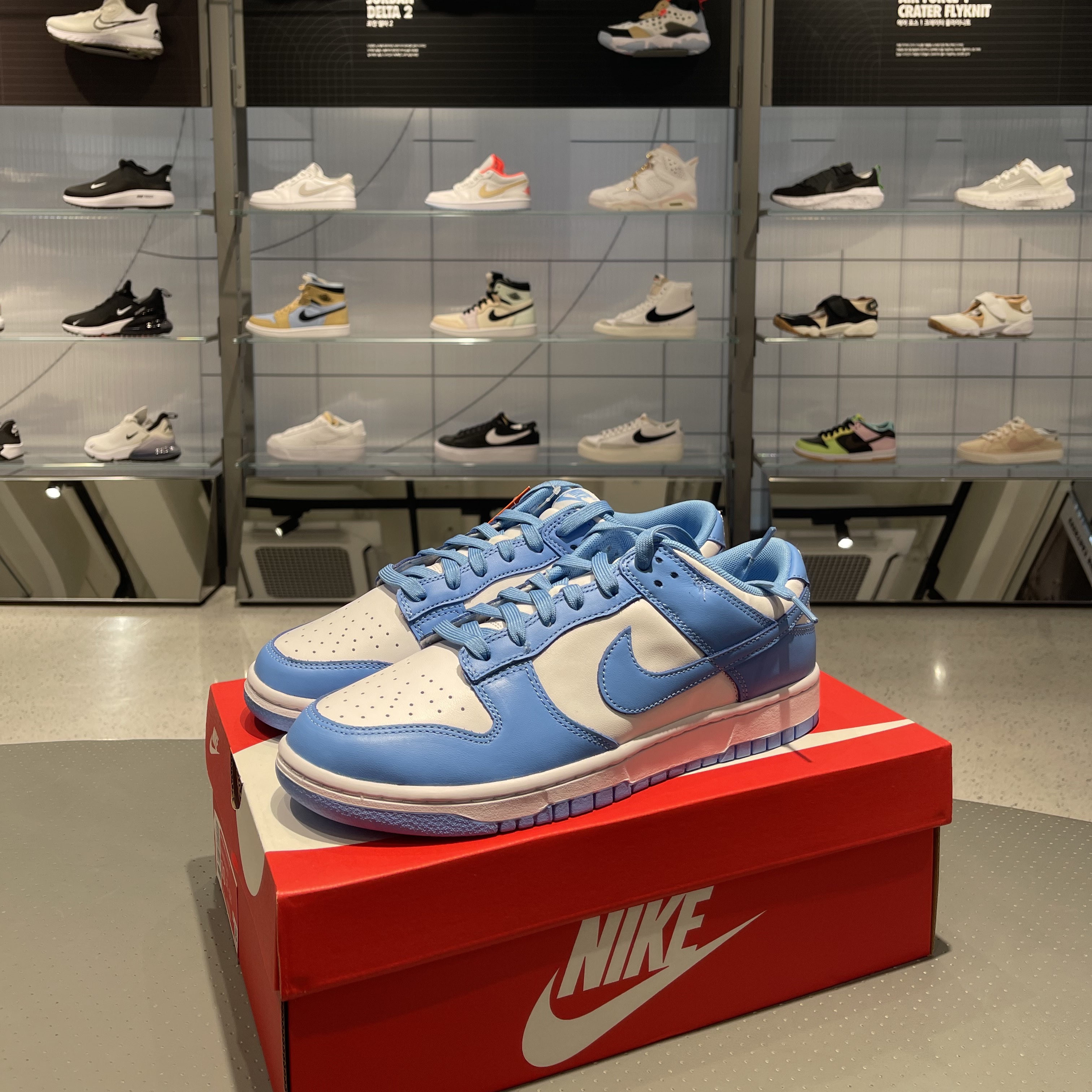 Nike Dunk Low Retro University Blue, (W) Nike Dunk Low Coast 착용 스타일 - 1