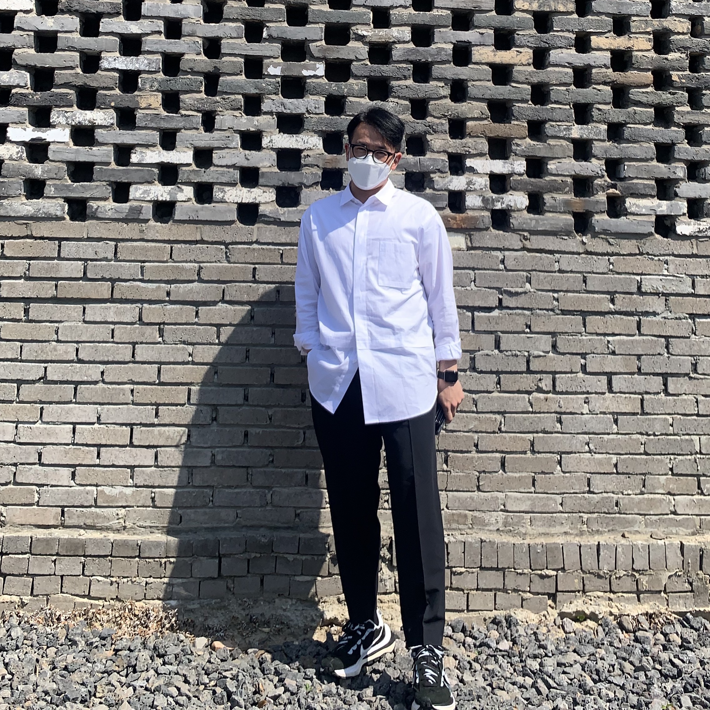 Nike x Sacai VaporWaffle Black White 착용 스타일