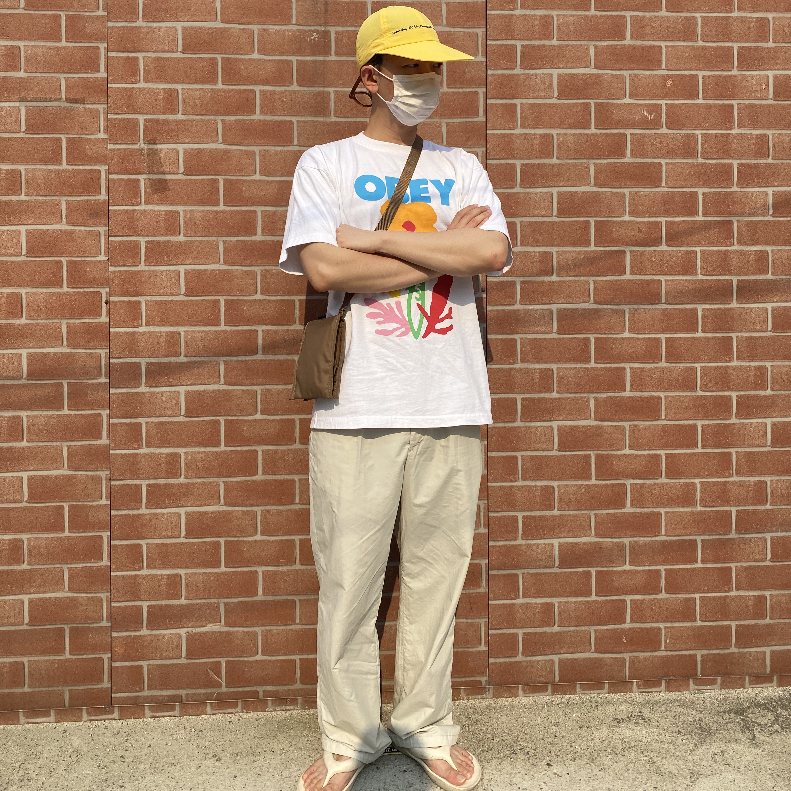 New Balance x Taw&Toe Flip Flop Ivory 착용 스타일