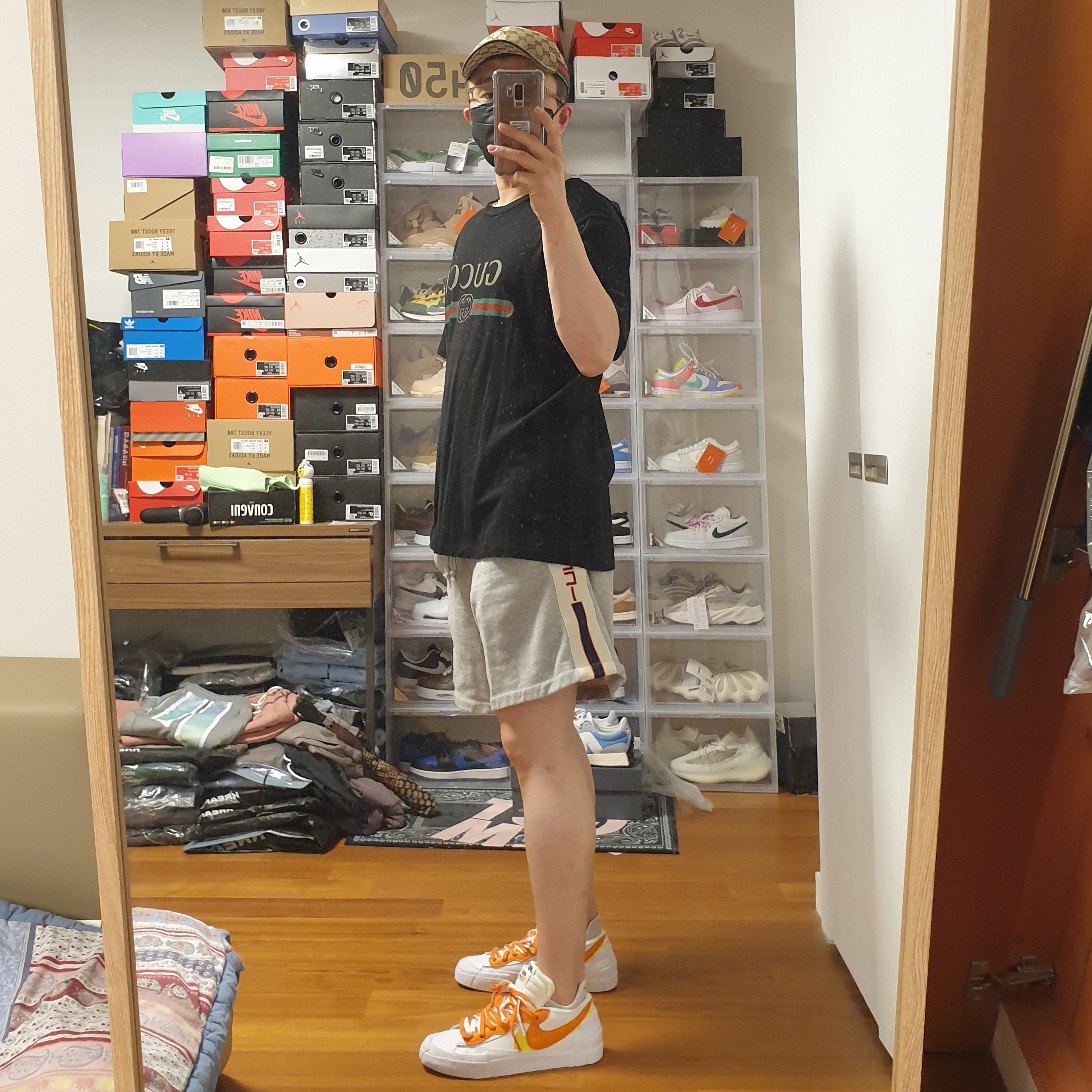 Nike x Sacai Blazer Low Magma Orange 착용 스타일 - 3