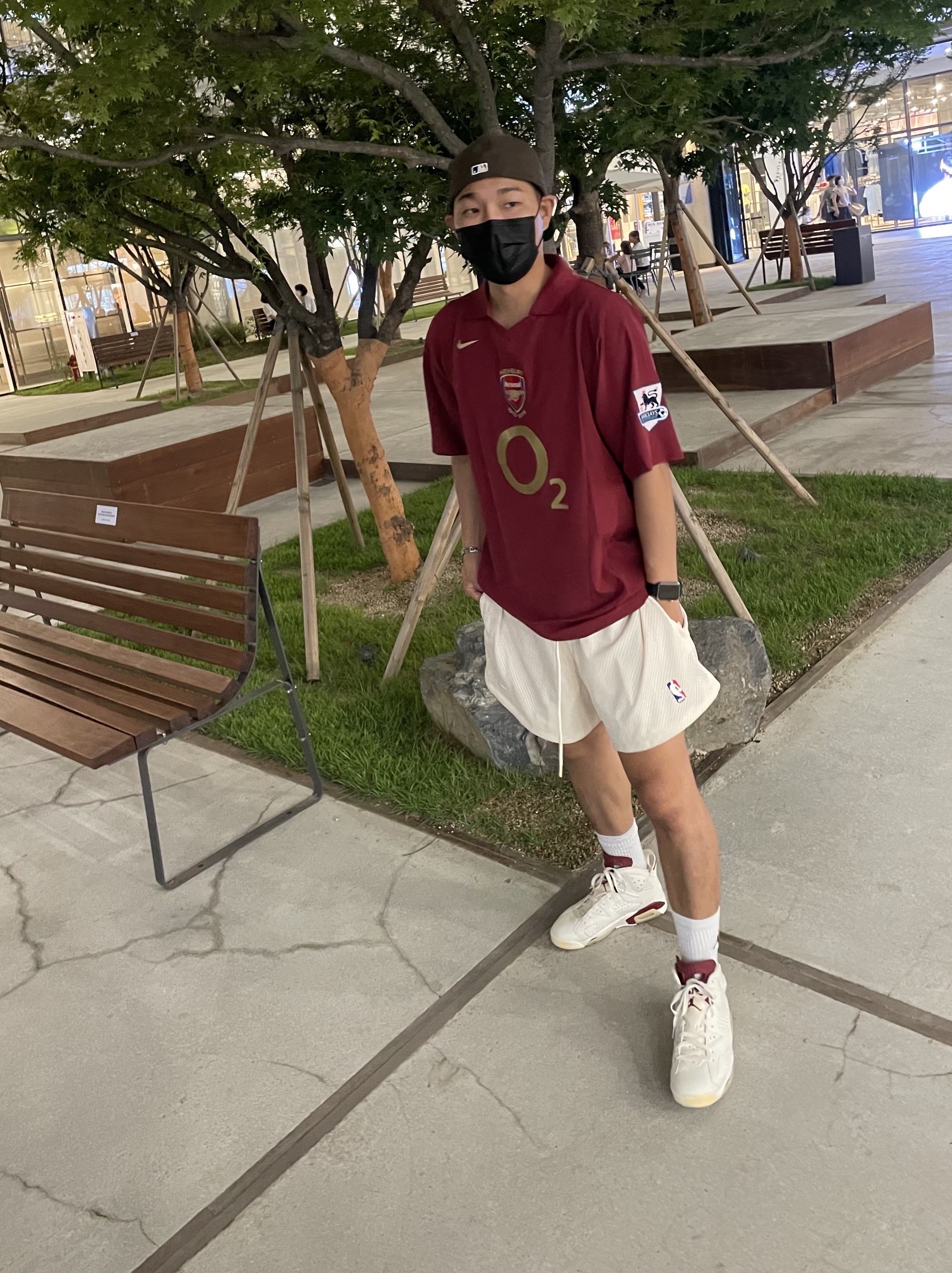 Jordan 6 Retro Maroon 2015, Nike x Fear of God Basketball Shorts String 착용 스타일 - 3