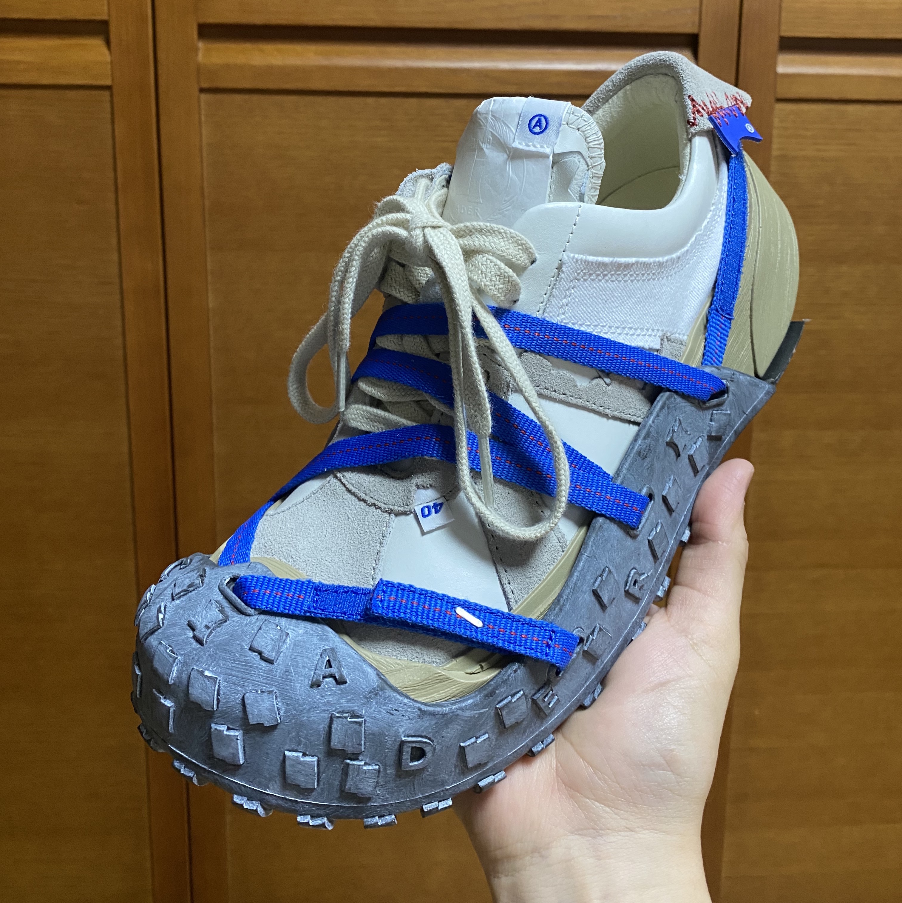 Camper x Ader Error Proto-240-S Cinder German Shoes, (W) Camper x Ader Error Proto-240-S Cinder German Shoes 착용 스타일 - 1