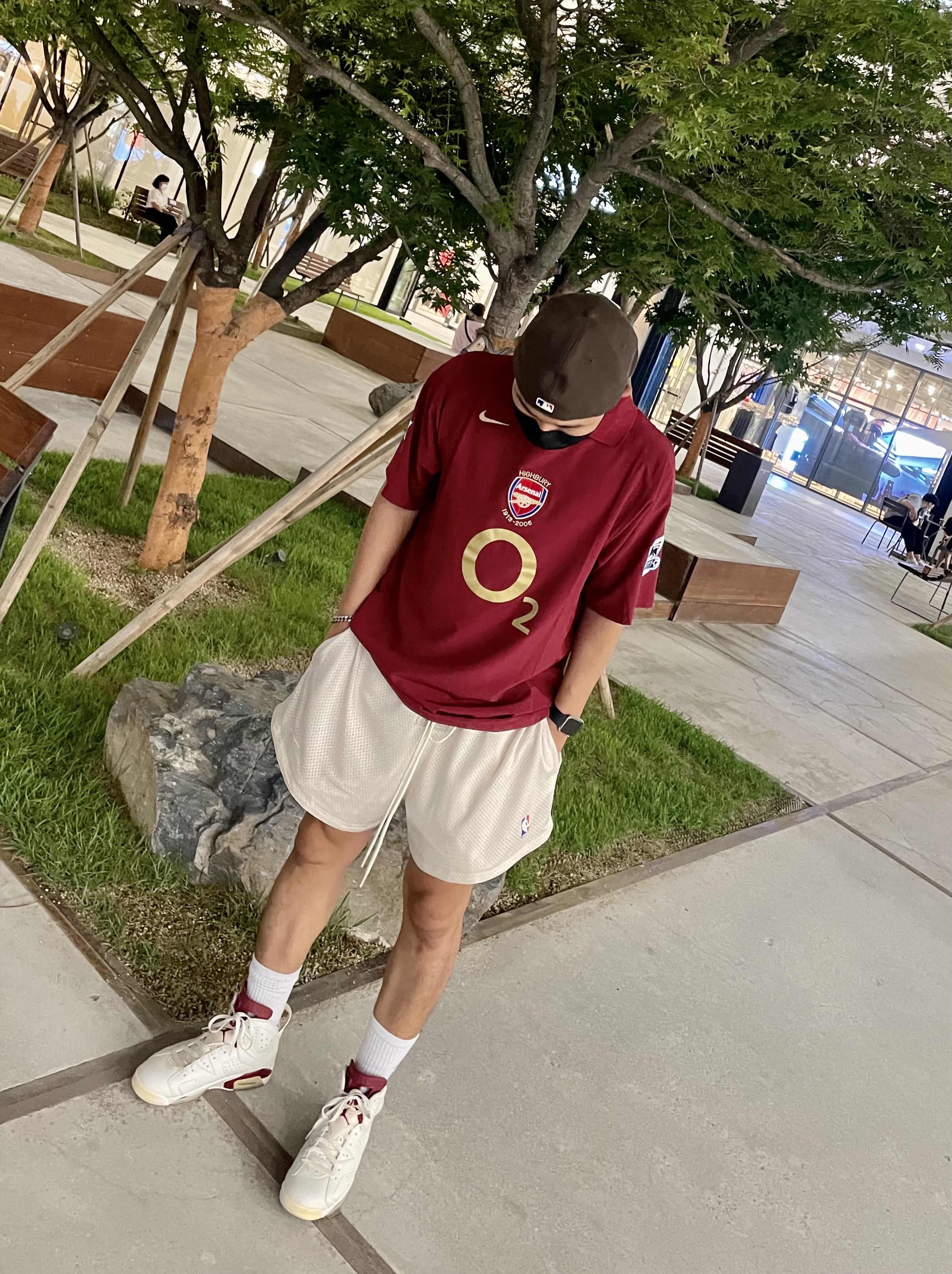 Jordan 6 Retro Maroon 2015, Nike x Fear of God Basketball Shorts String 착용 스타일 - 2