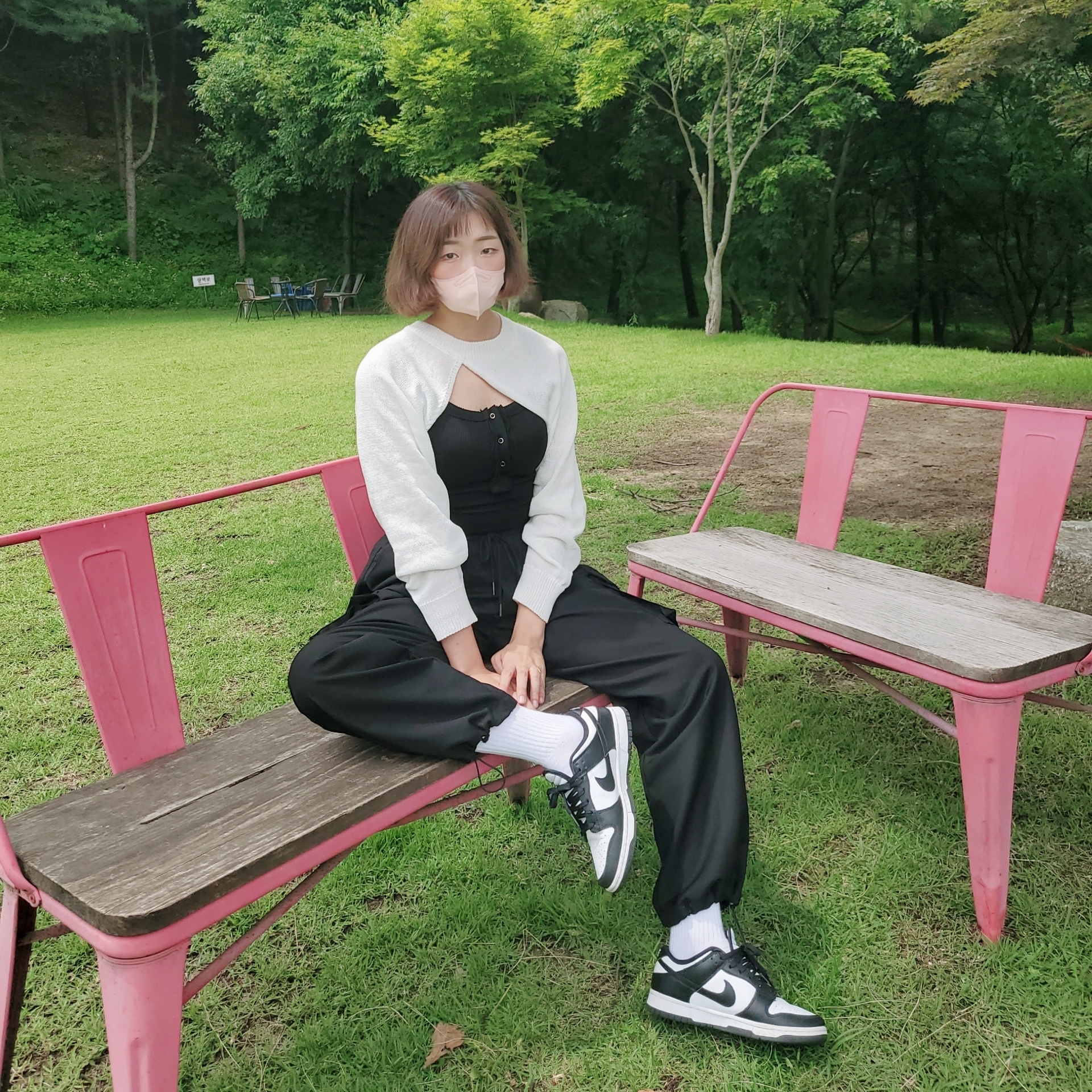 (W) Nike Dunk Low Black 착용 스타일