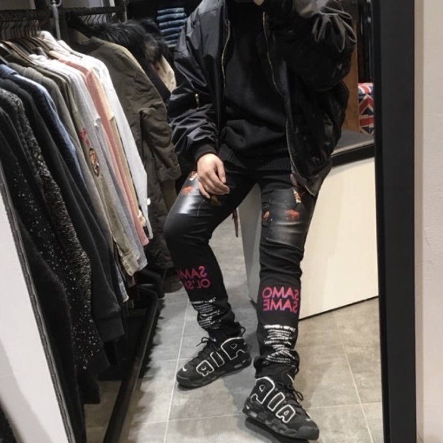 Nike Air More Uptempo Black White 2020 착용 스타일