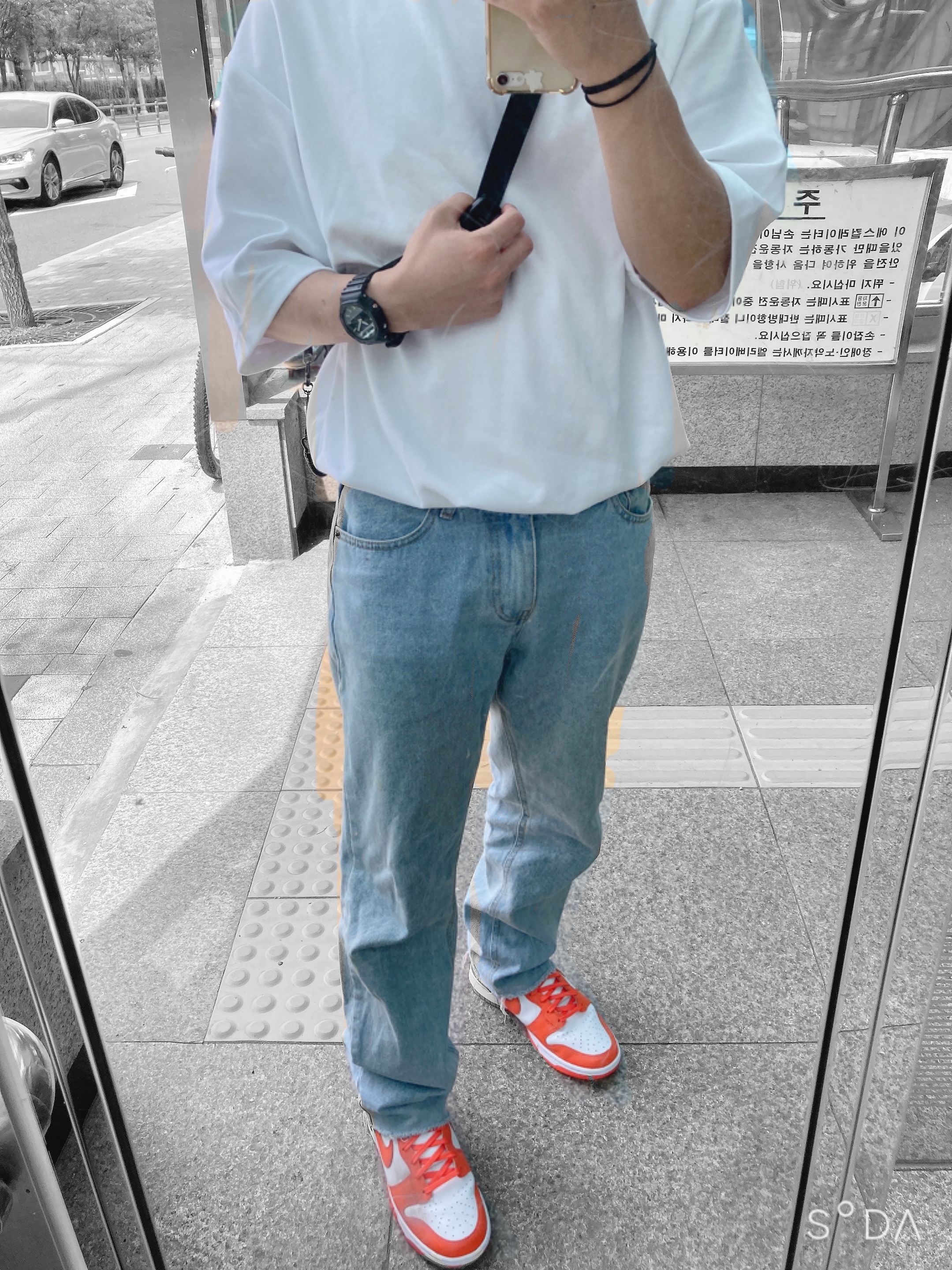 Nike Dunk High Retro Orange Blaze 착용 스타일