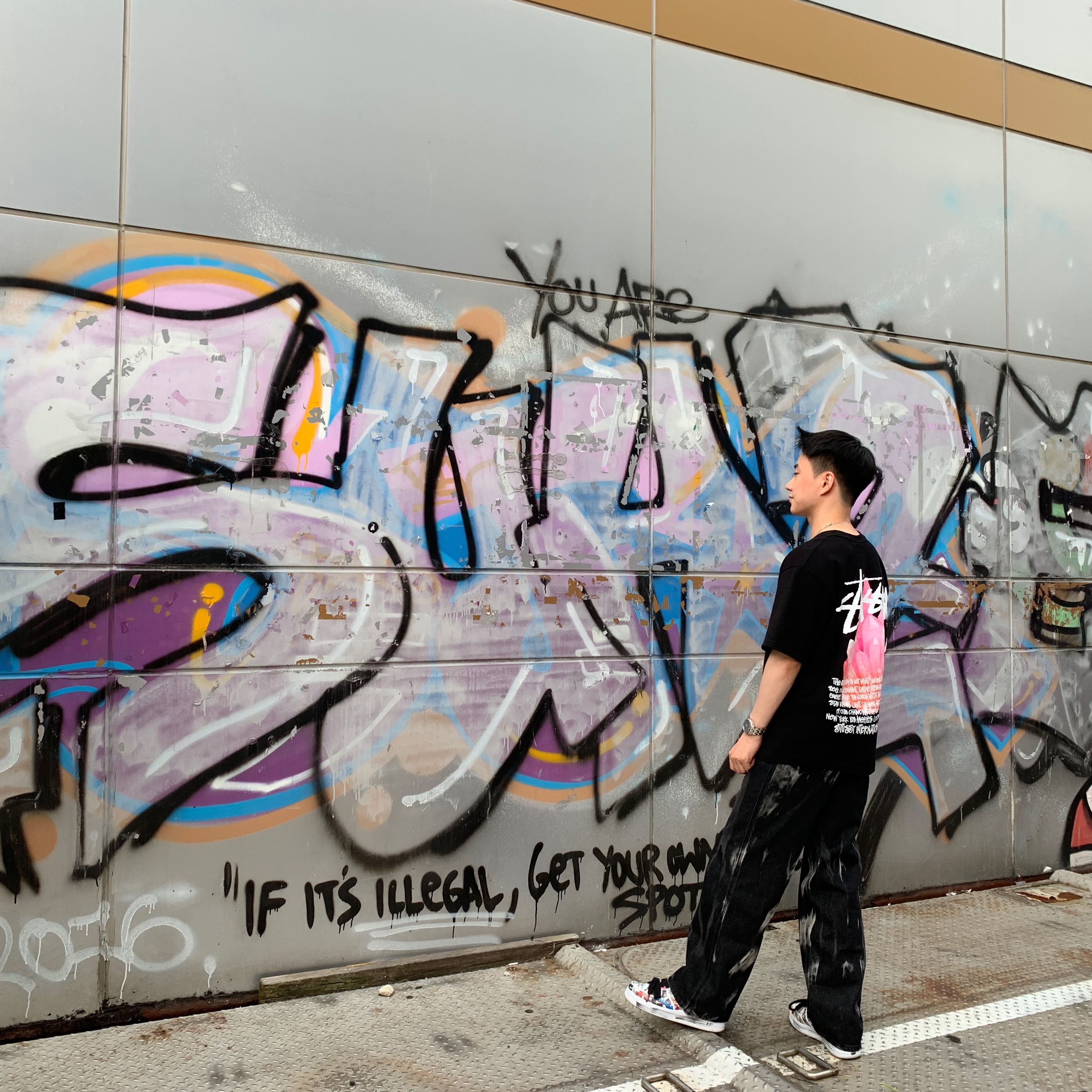Stussy Reflection T-Shirt Black, Nike x Peaceminusone Air Force 1 Low Para-Noise 2.0 착용 스타일