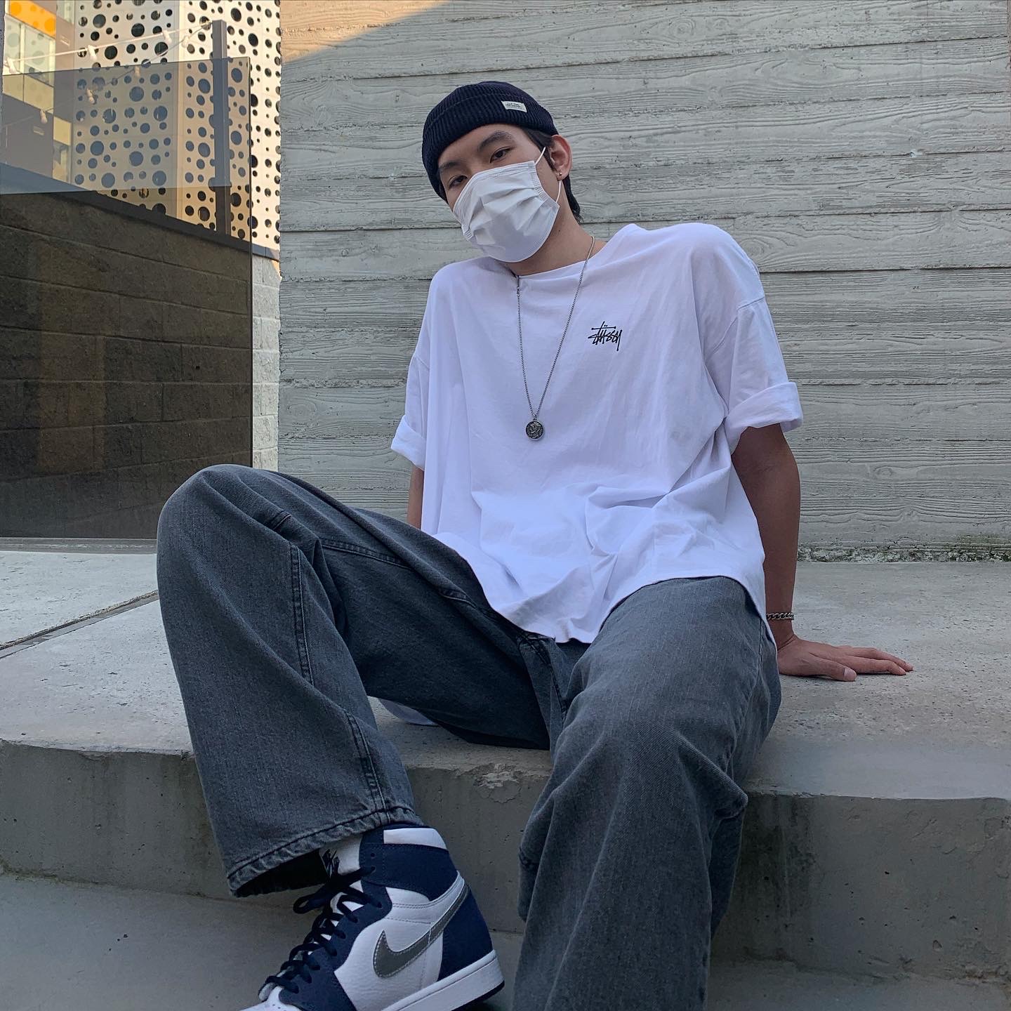 Jordan 1 Retro High OG CO.JP Midnight Navy 착용 스타일
