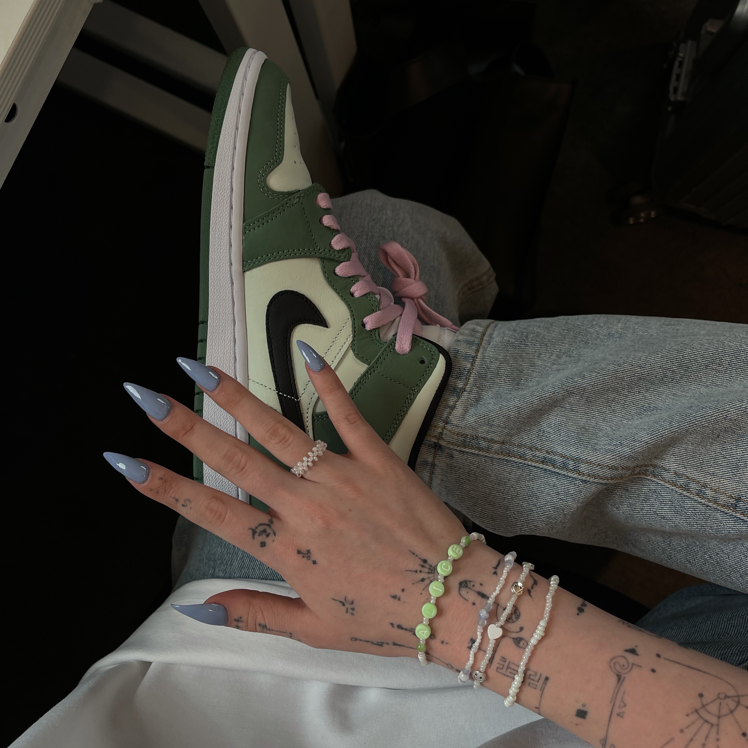 (W) Jordan 1 Mid SE Dutch Green 착용 스타일