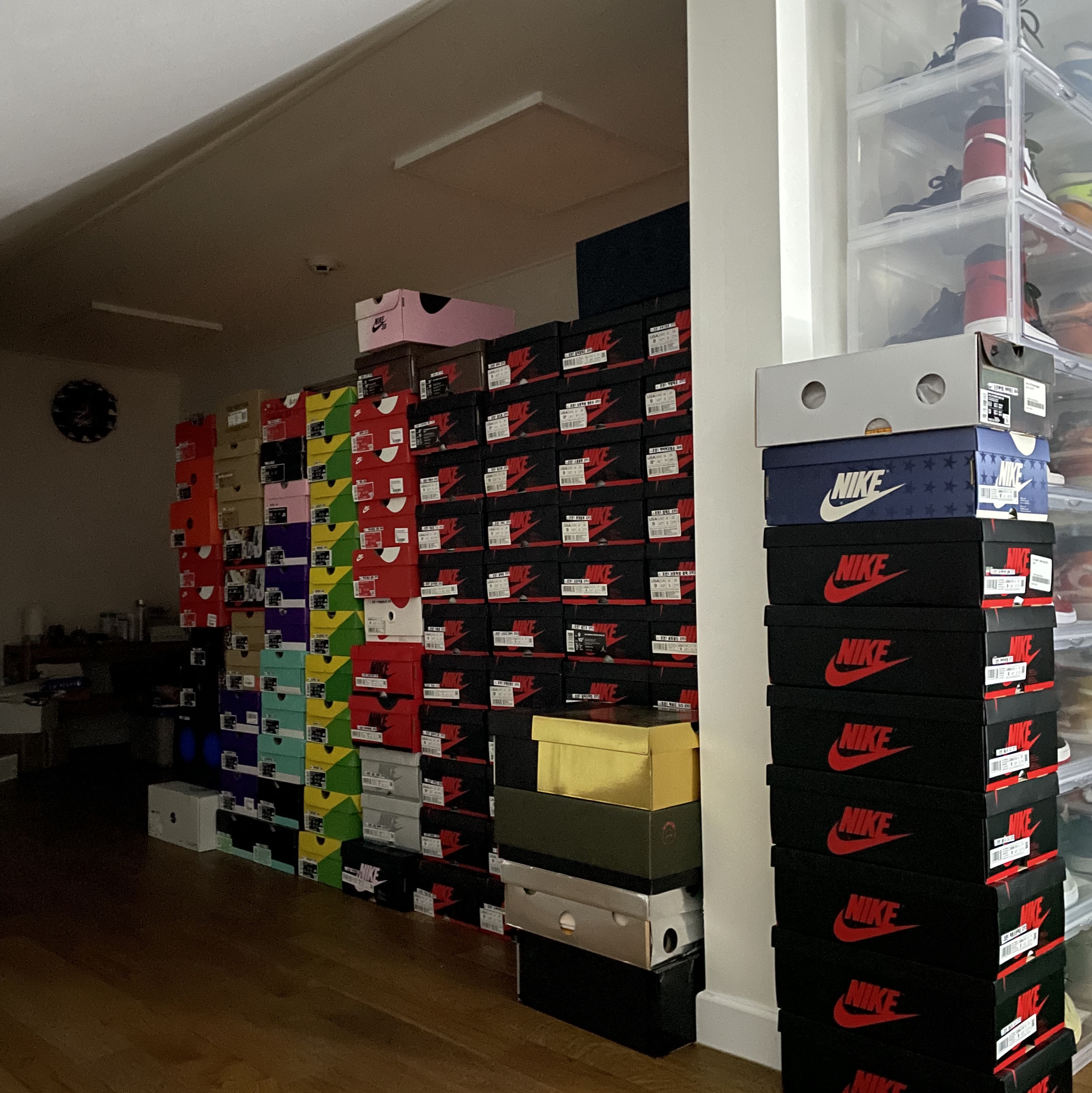 Jordan 1 x Fragment Retro High OG, Jordan 1 Retro High OG Reverse Shattered Backboard 착용 스타일 - 1