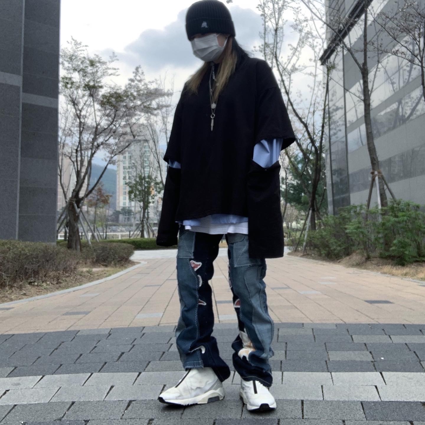Nike x Ambush Air Max 180 High White 착용 스타일