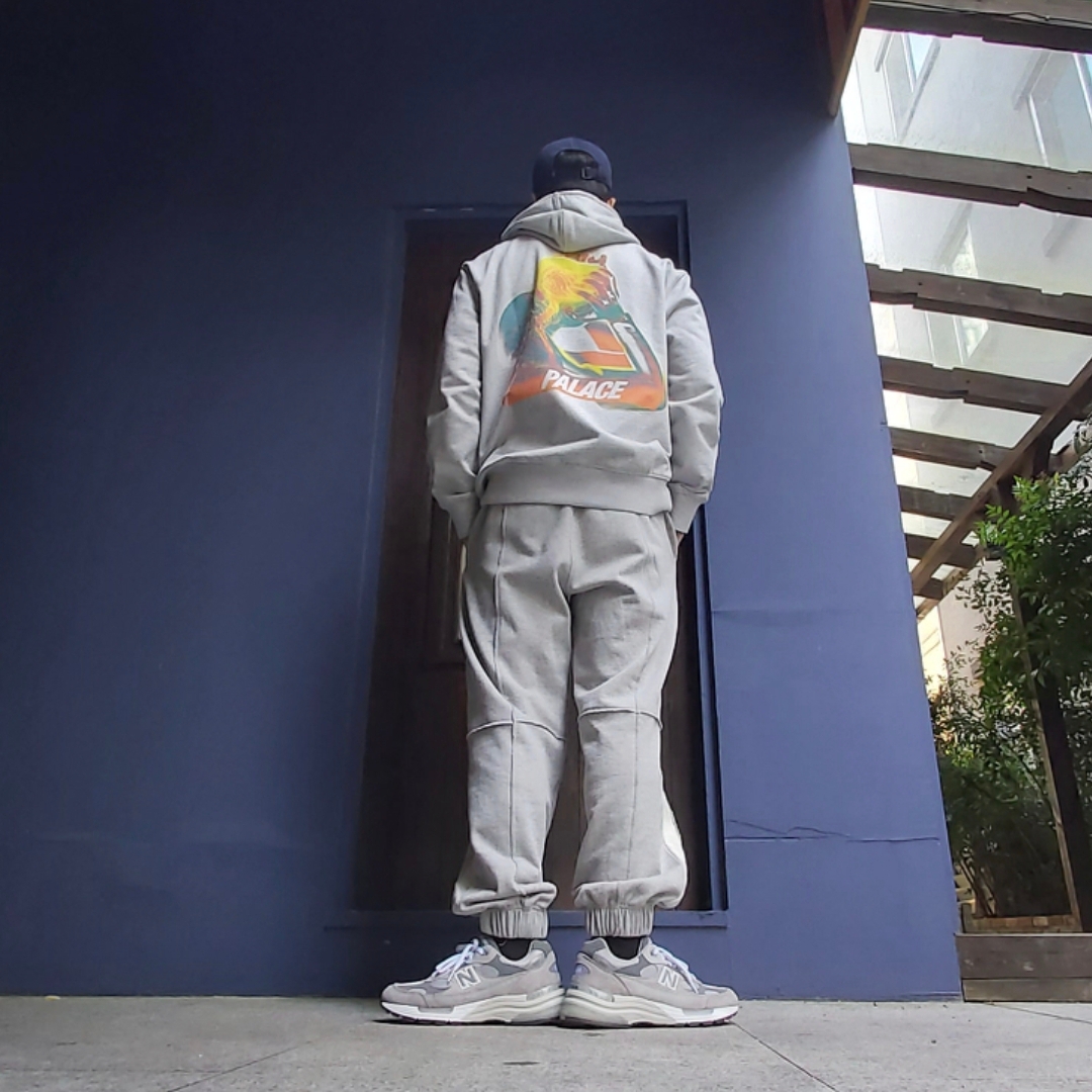 New Balance 992 Made in USA Grey - D Standard 착용 스타일 - 2