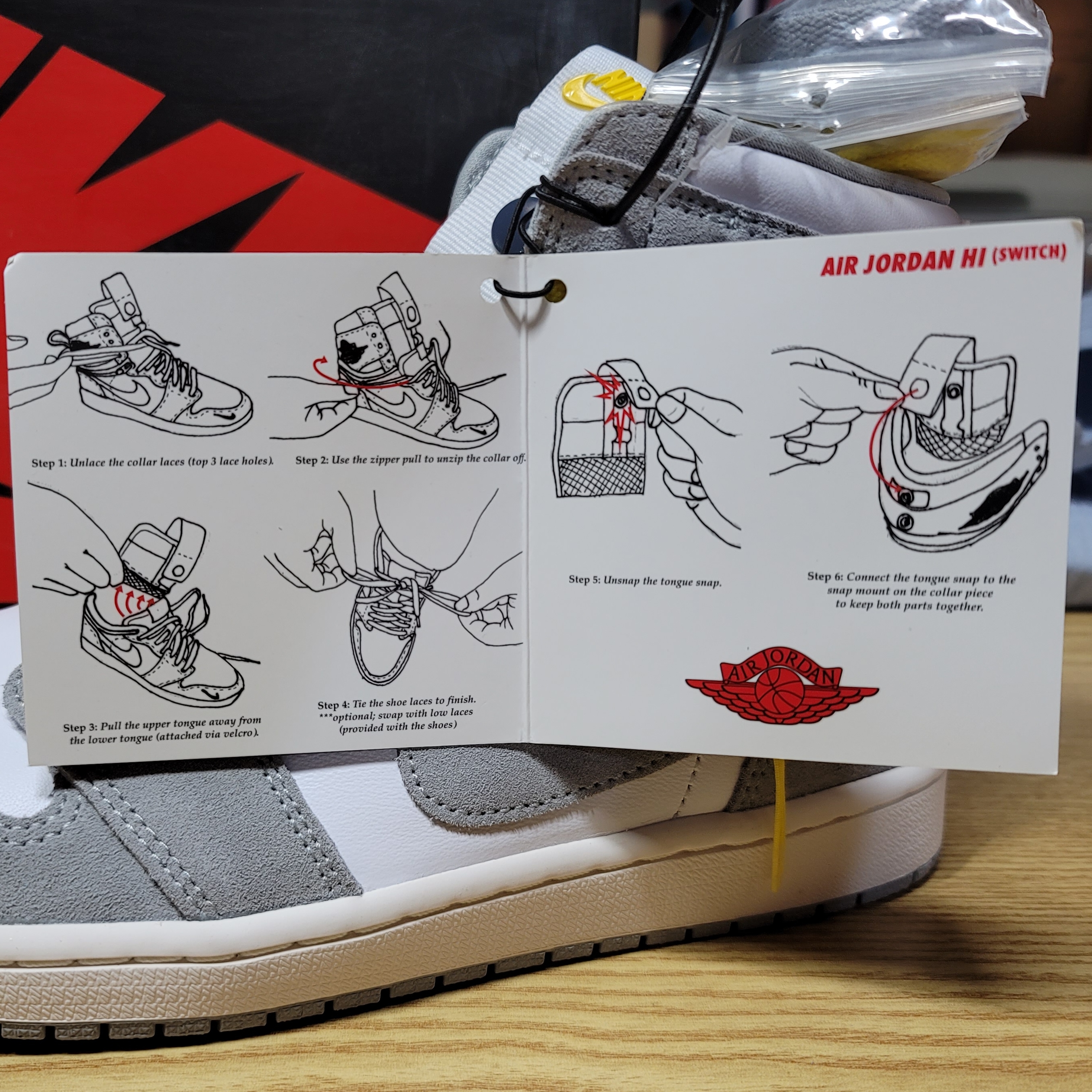 Jordan 1 High Switch Light Smoke Grey 착용 스타일 - 4