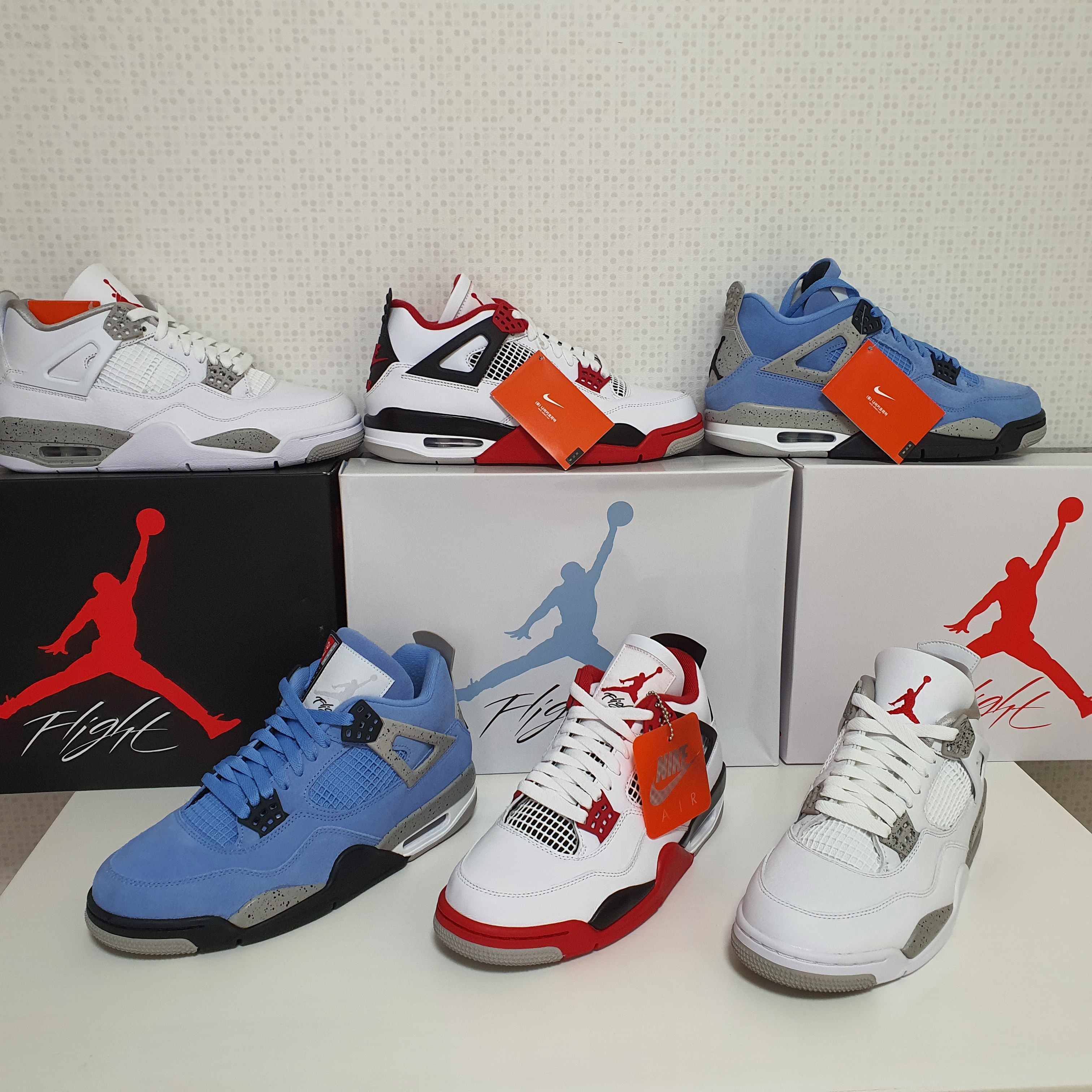 Jordan 4 Retro Tech White, Jordan 4 Retro OG Fire Red 2020 착용 스타일 - 2
