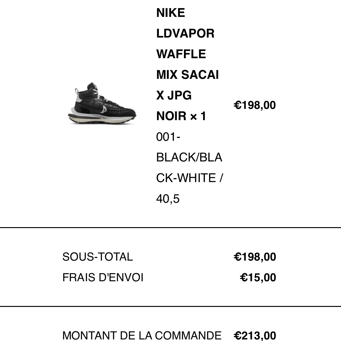 Nike x Sacai x Jean Paul Gaultier VaporWaffle Black White 착용 스타일
