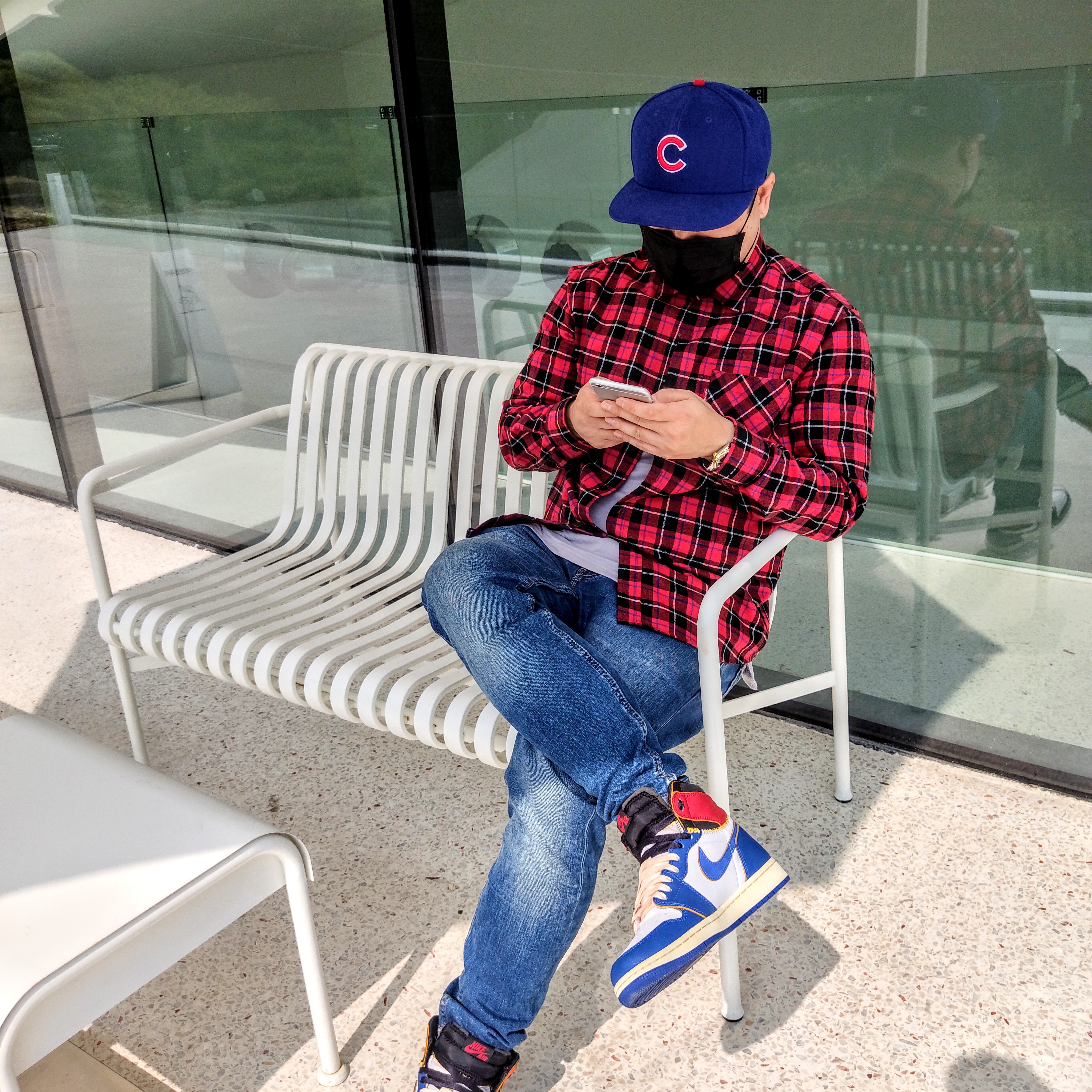 Jordan 1 x Union Retro High Blue Toe 착용 스타일 - 2