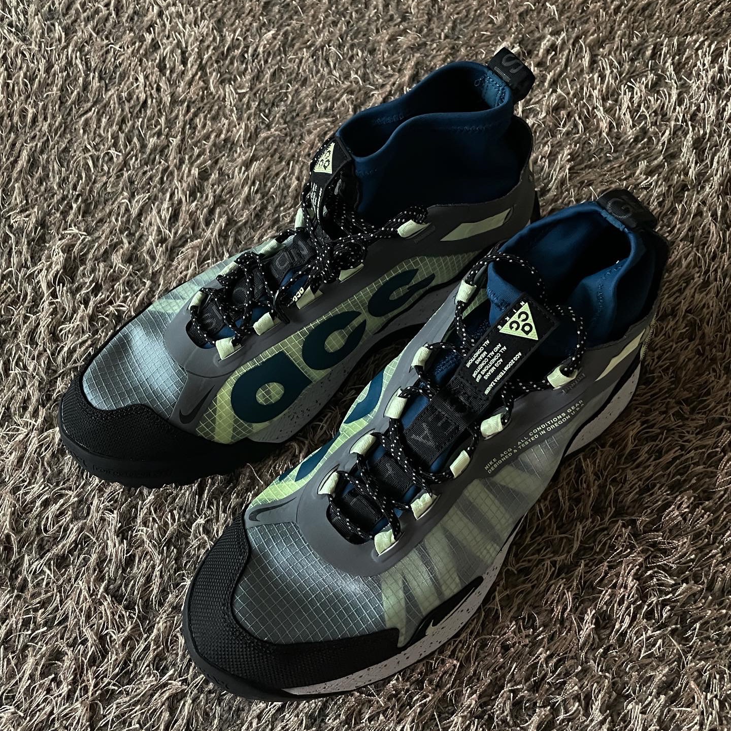 Nike ACG Zoom Terra Zaherra Barely Volt 착용 스타일 - 3