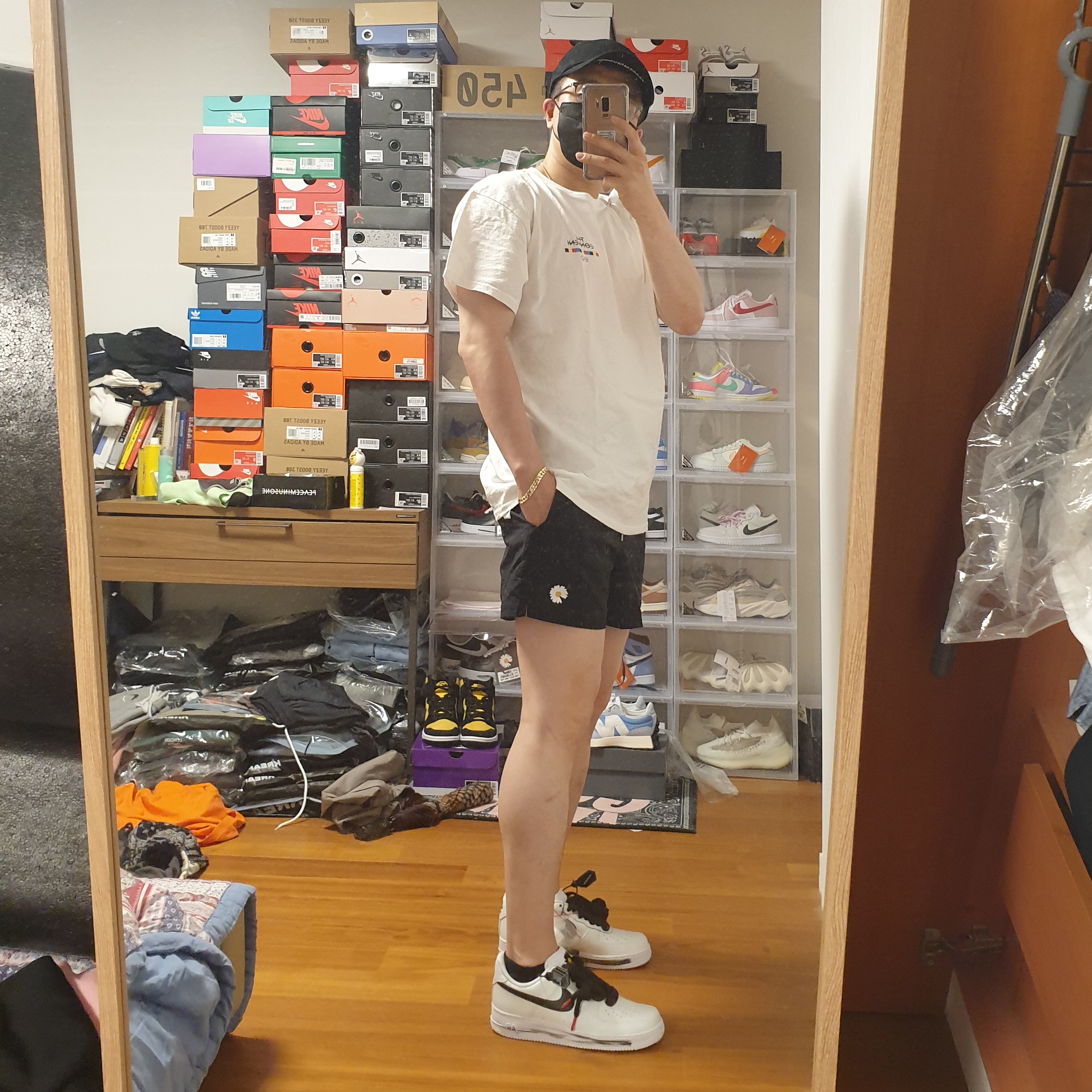 Nike x Peaceminusone Air Force 1 Low Para-Noise 2.0 착용 스타일 - 3