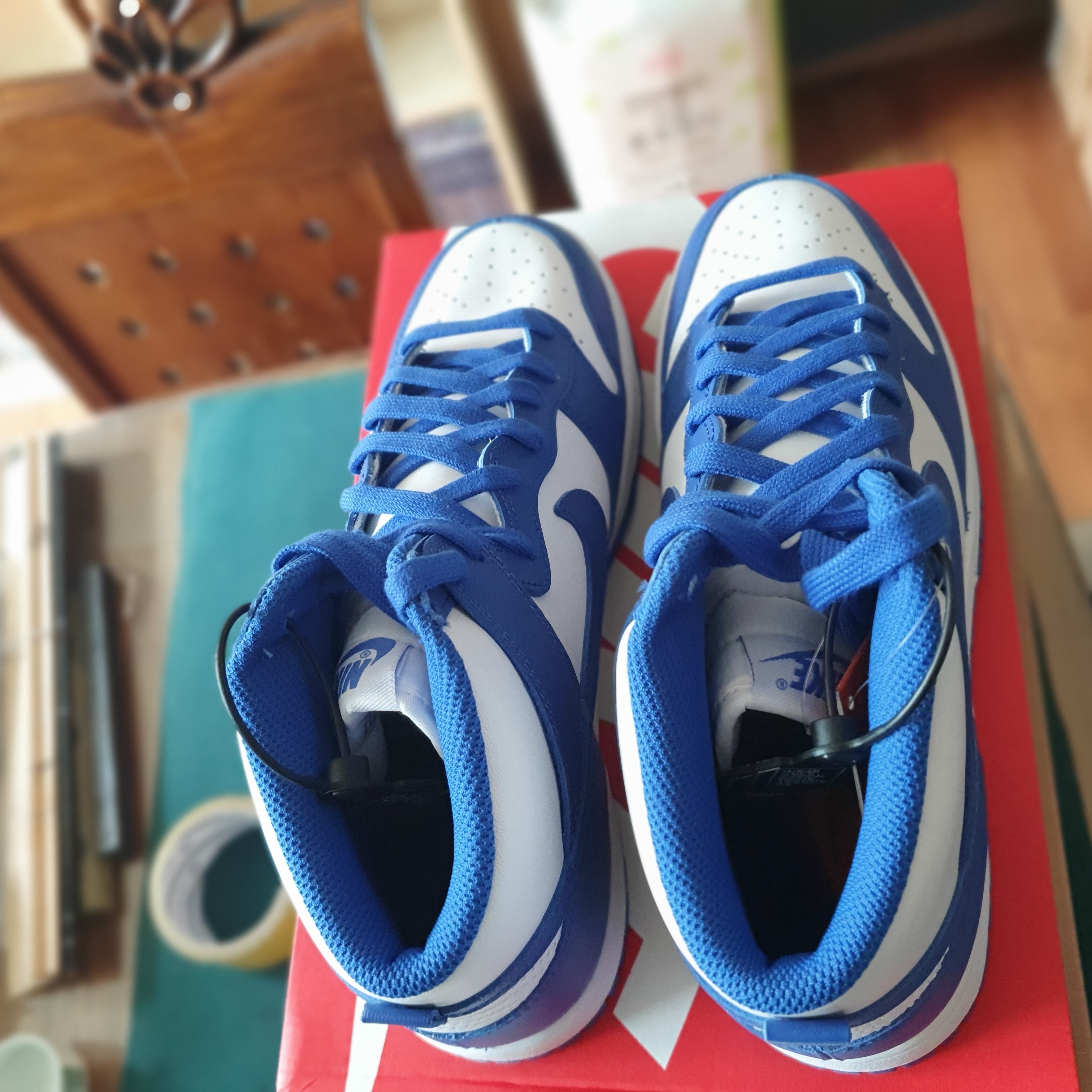 Nike Dunk High Retro Game Royal 착용 스타일 - 4