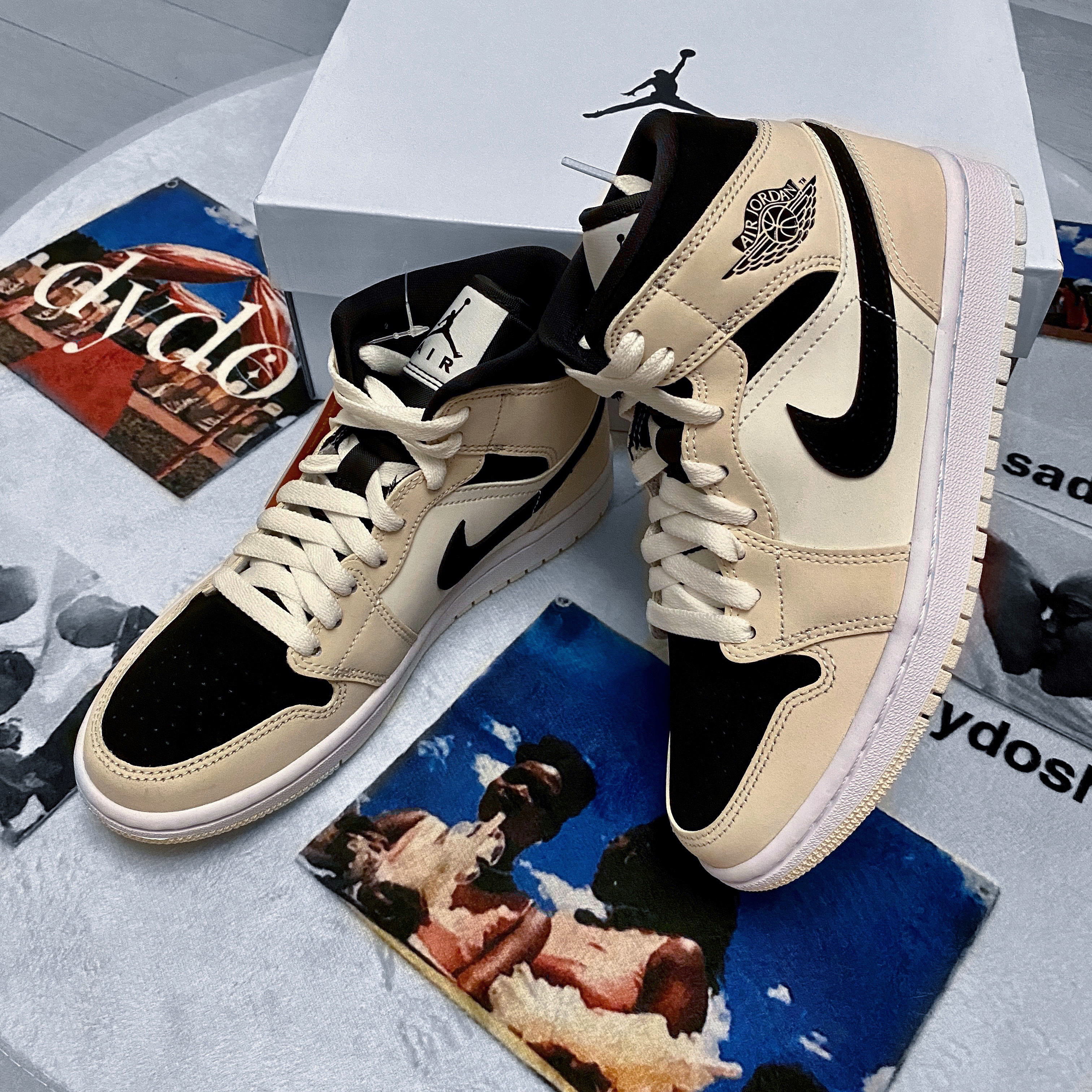 (W) Jordan 1 Mid Barely Orange 착용 스타일