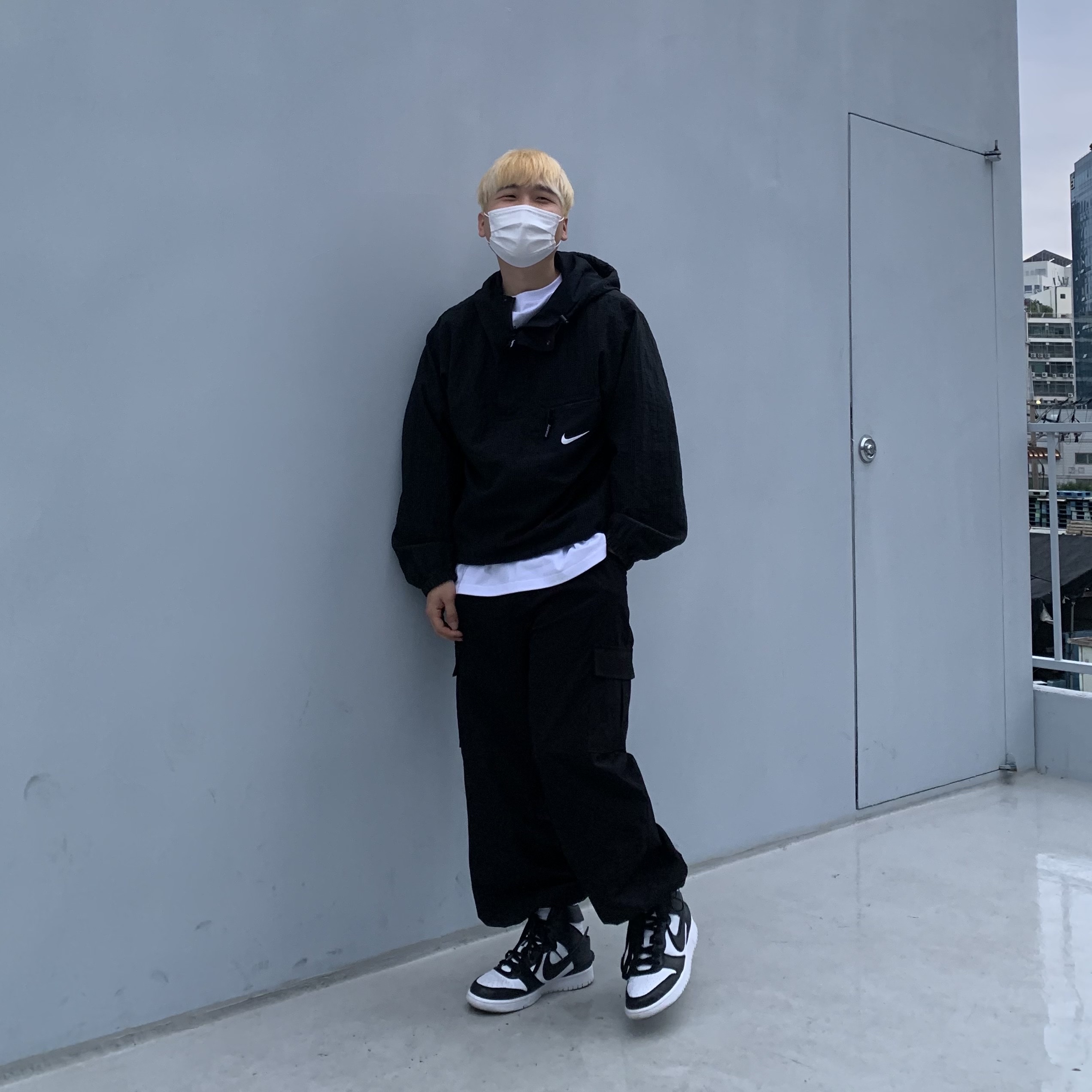 Supreme x Nike Jewel Reversible Ripstop Anorak Black - 20FW, Nike x Ambush Dunk High Black 착용 스타일