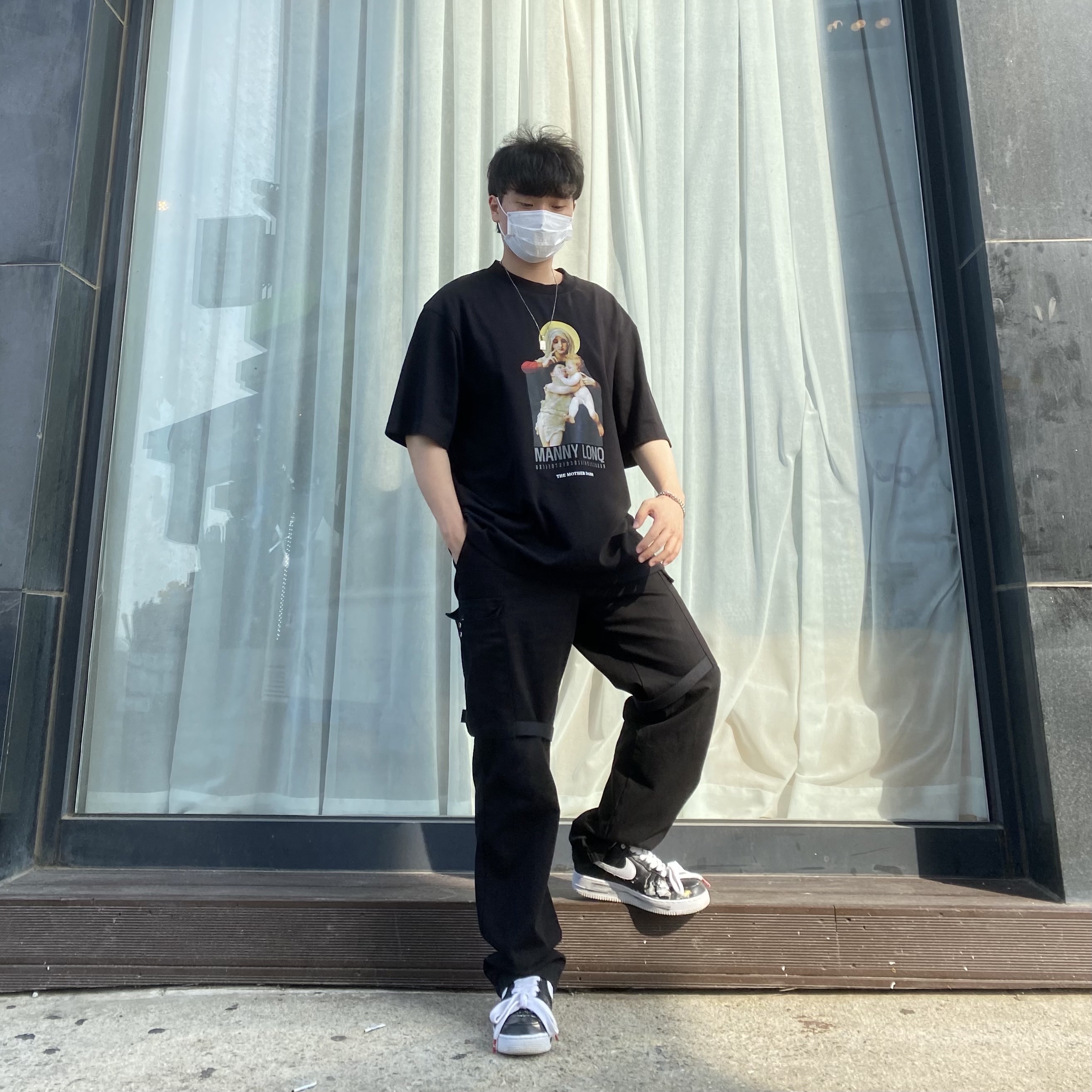 Nike x Peaceminusone Air Force 1 Low Para-Noise 착용 스타일