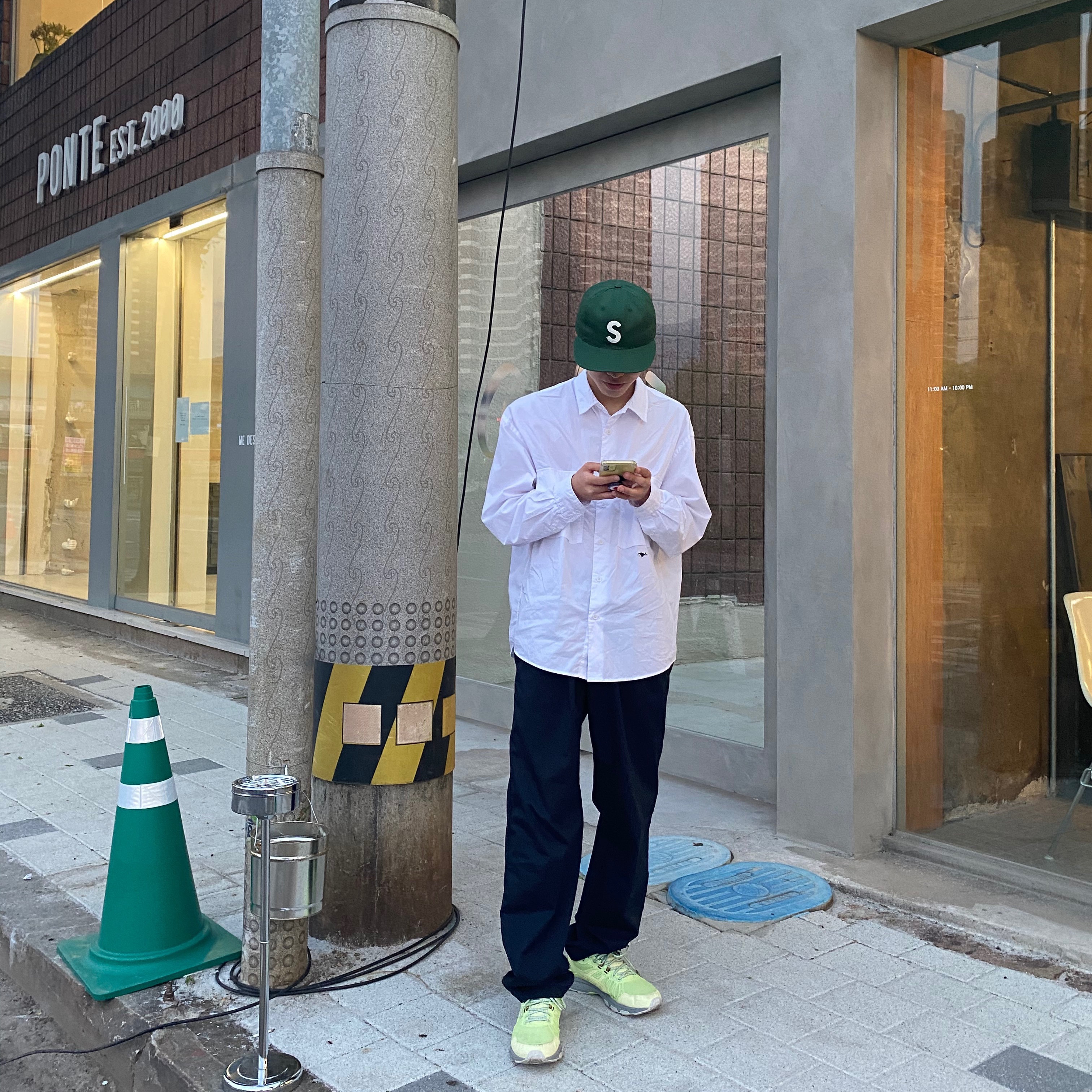 Asics HN1-S Gel-Venture 7 Lime Green Huddle Yellow 착용 스타일