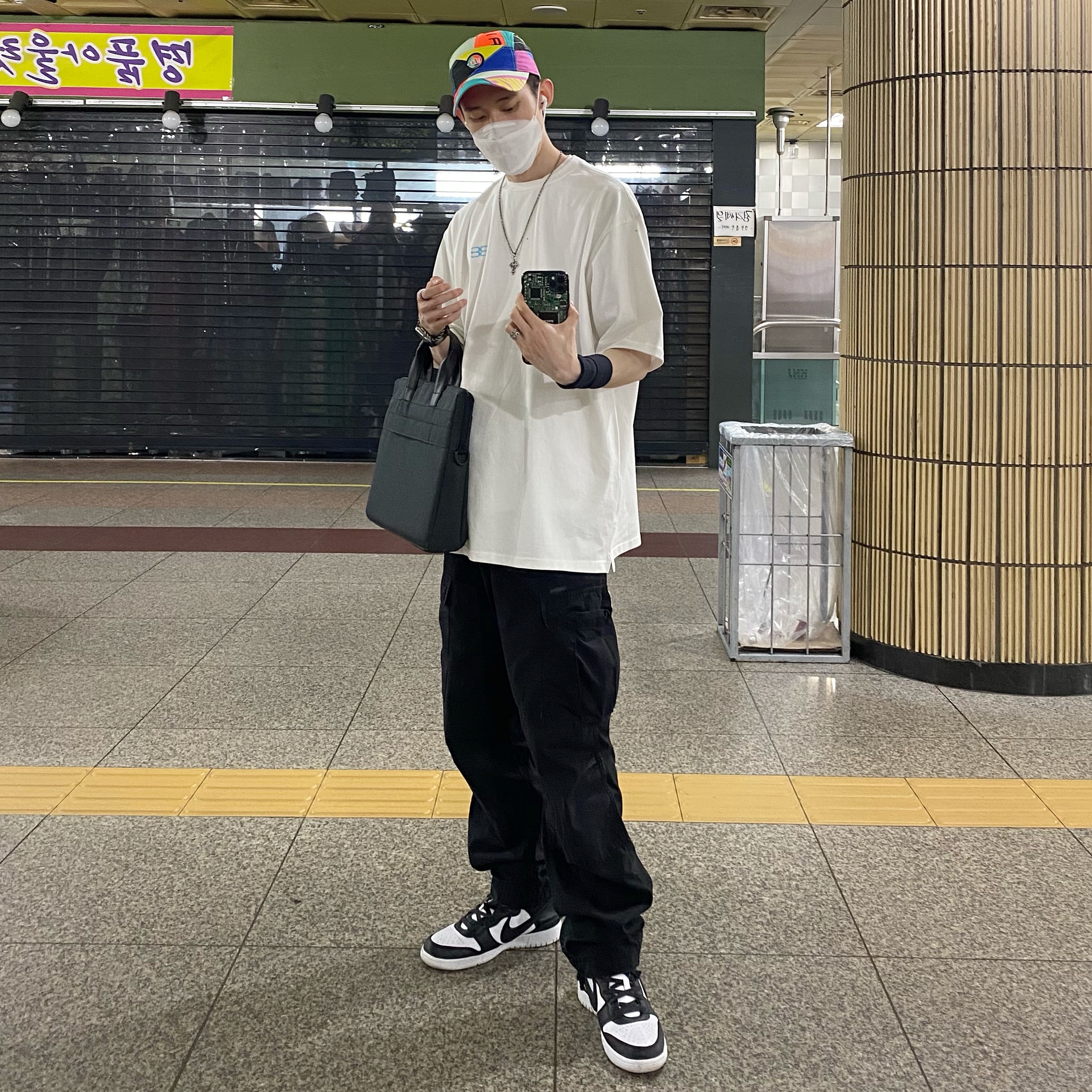Nike x Ambush Dunk High Black 착용 스타일