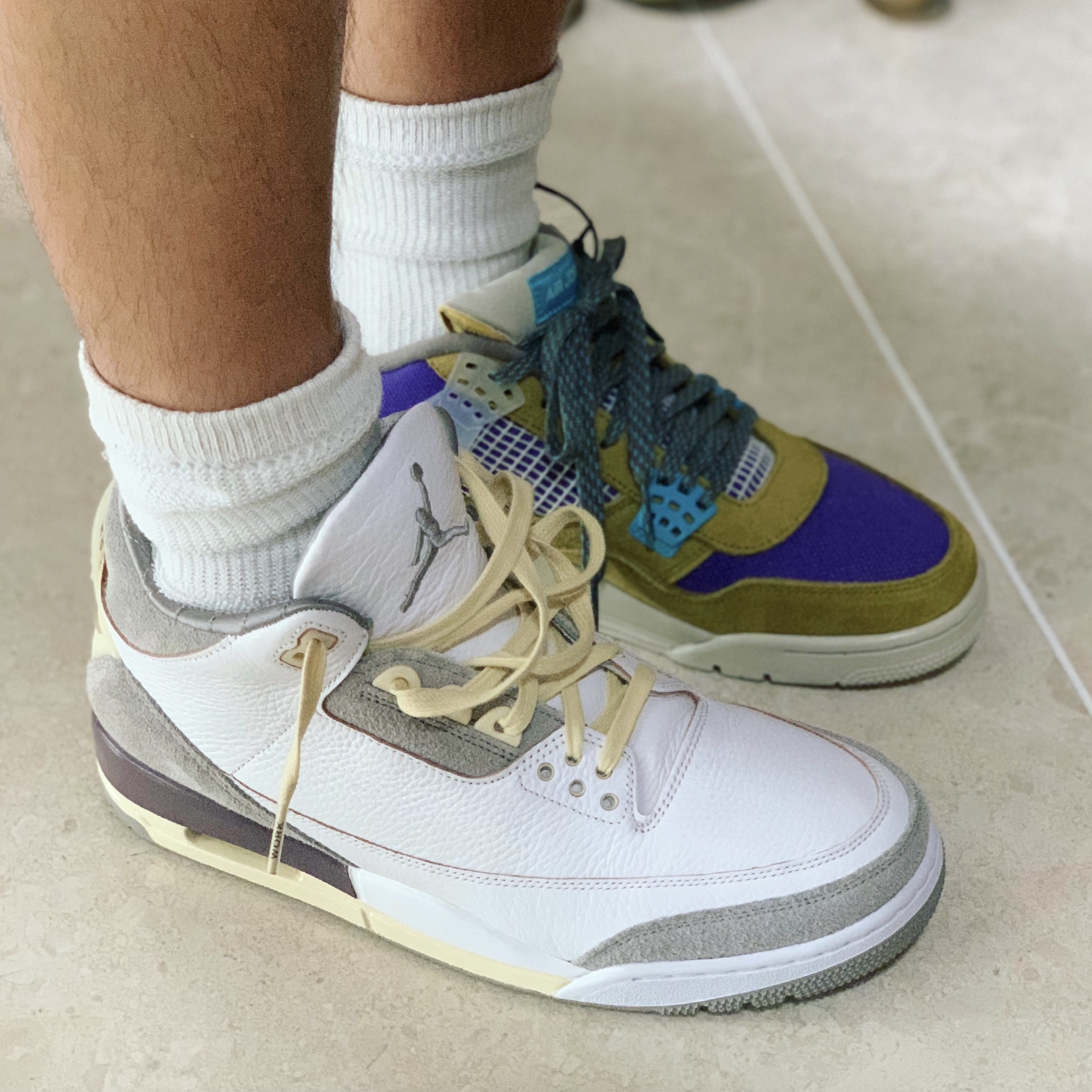 Jordan 4 x Union Retro SP Desert Moss, (W) Jordan 3 x A Ma Maniere Retro SP 착용 스타일 - 2