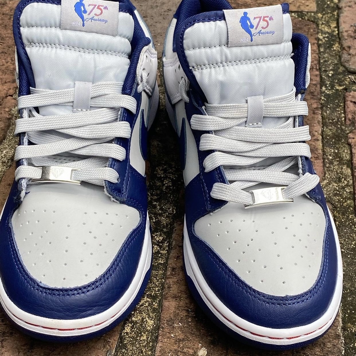 Nike x NBA Dunk Low Retro EMB Nets, (GS) Nike x NBA Dunk Low Nets 착용 스타일 - 4